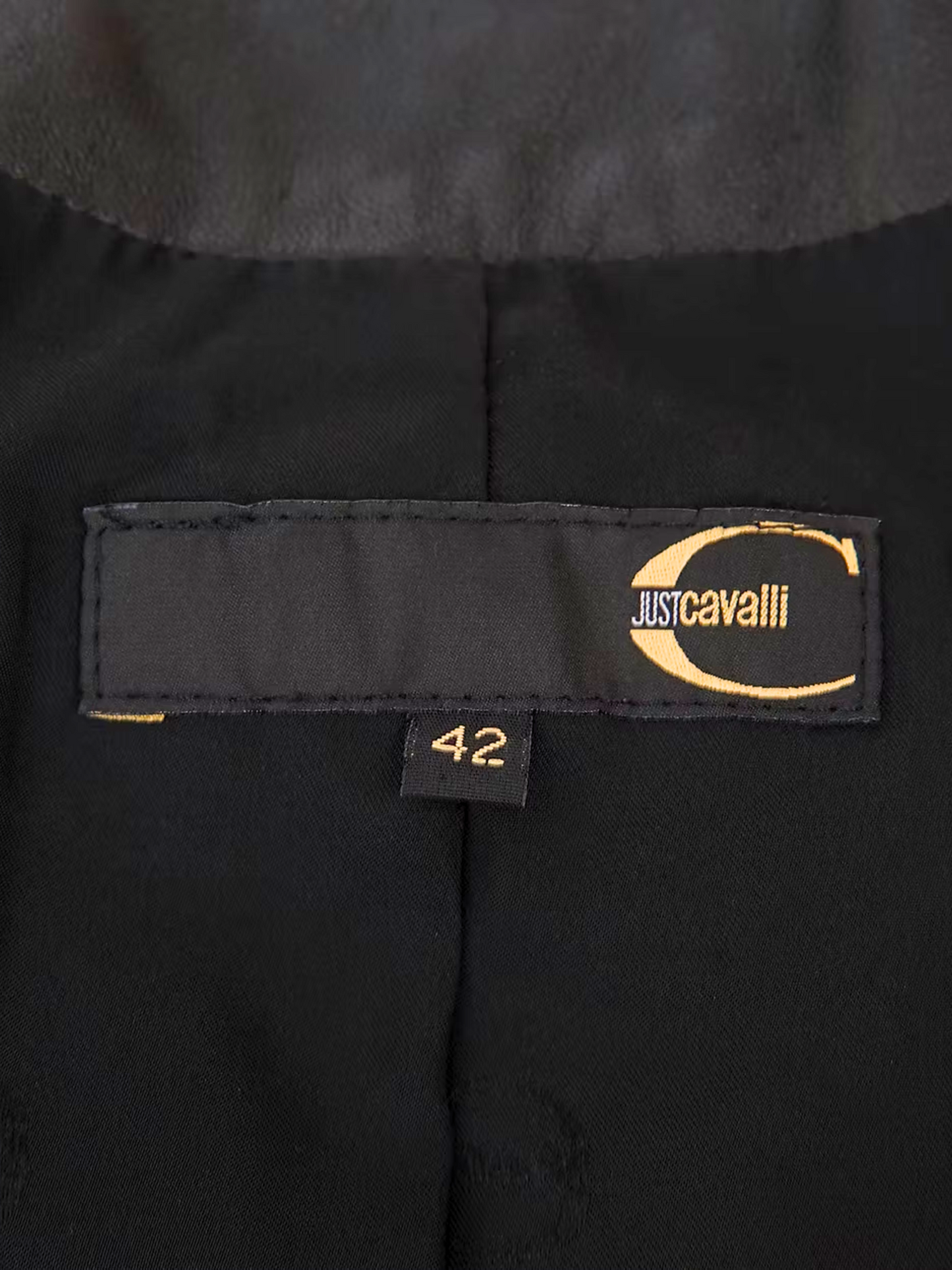 Roberto Cavalli 2000s Just Cavalli Black Studded Leather Jacket