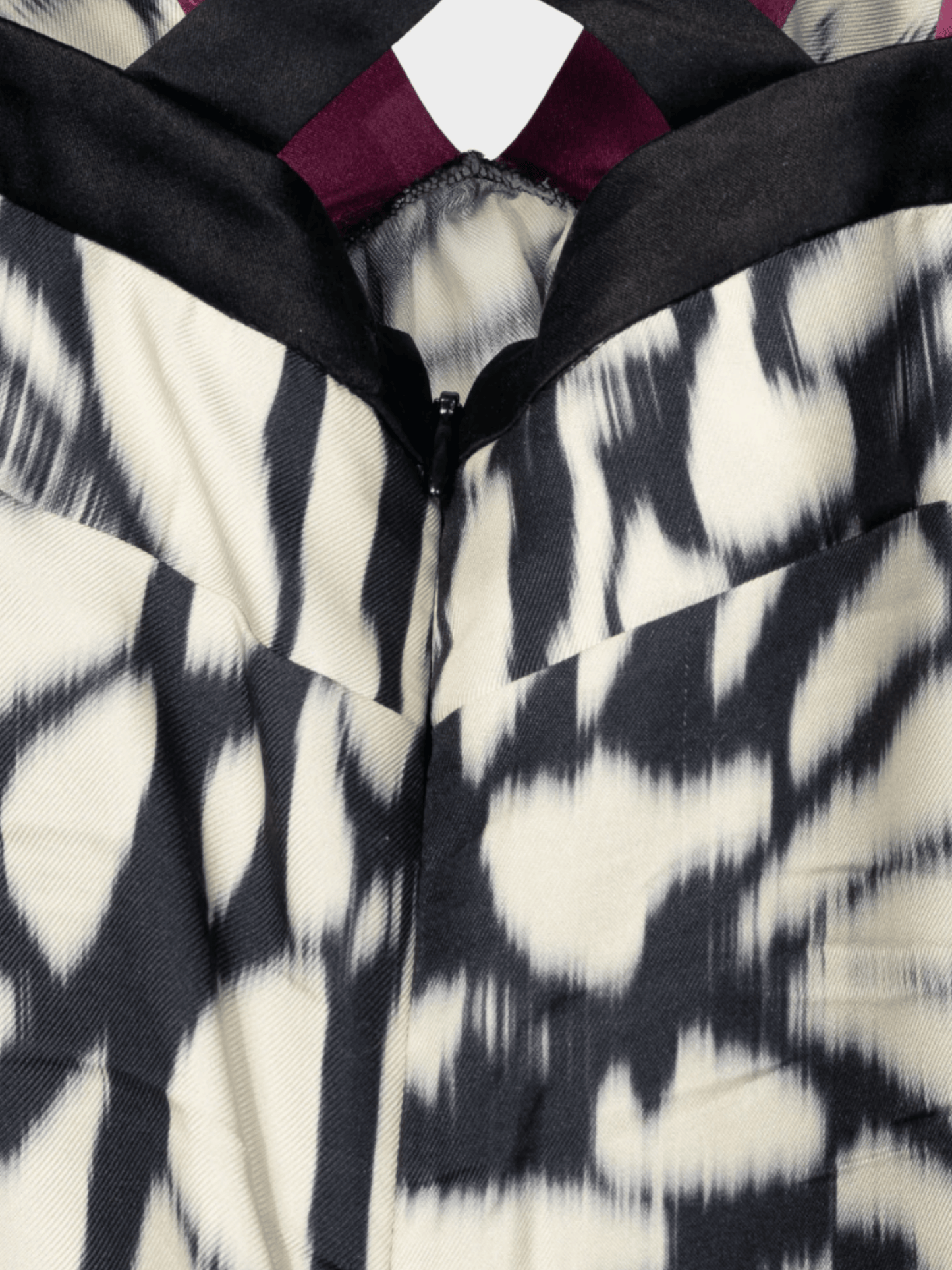 Etro 2000s White and Black Tie-Dye Silk-Satin Babydoll Tank