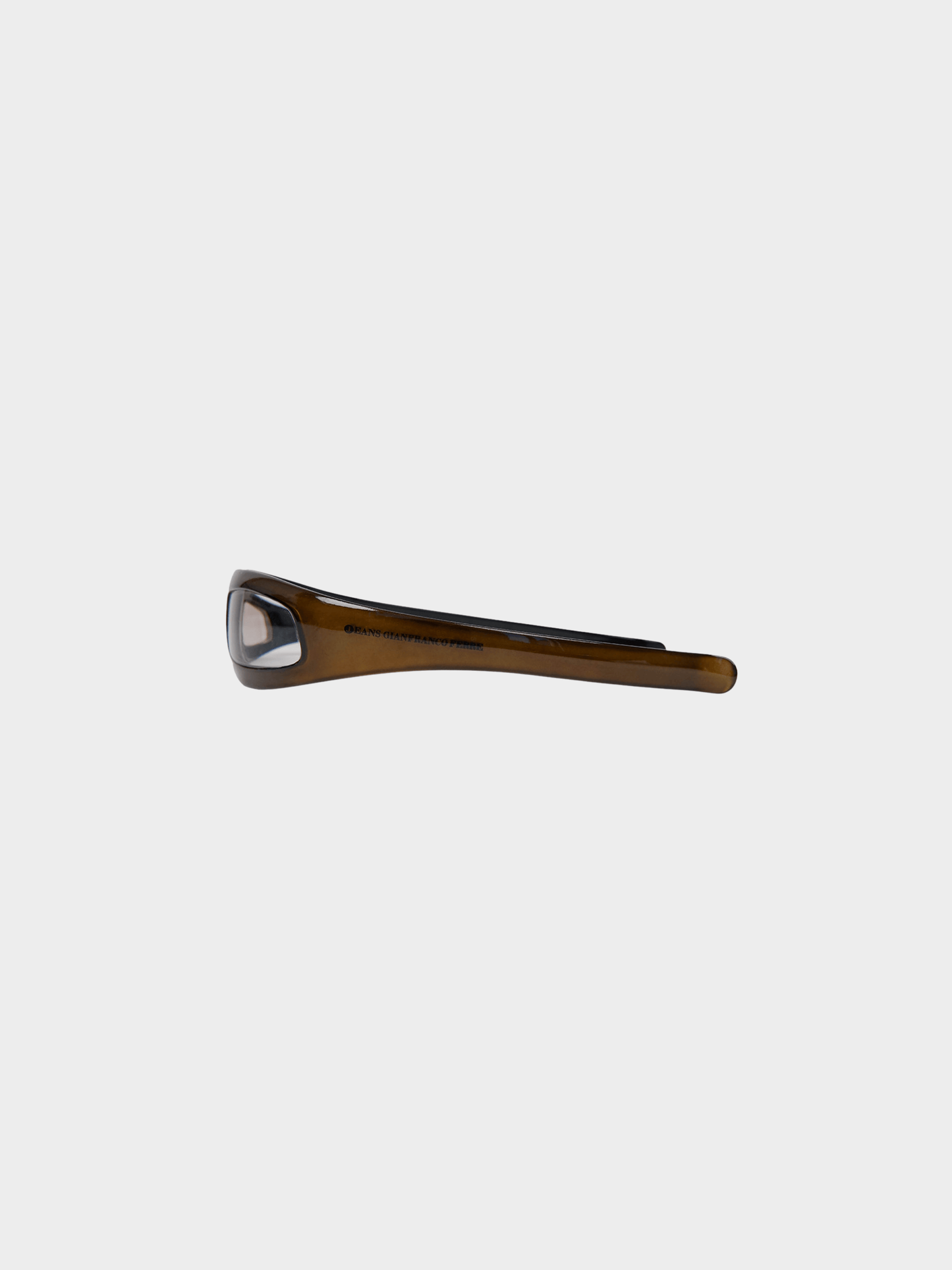 Gianfranco Ferre 2000s Brown Futuristic Glasses