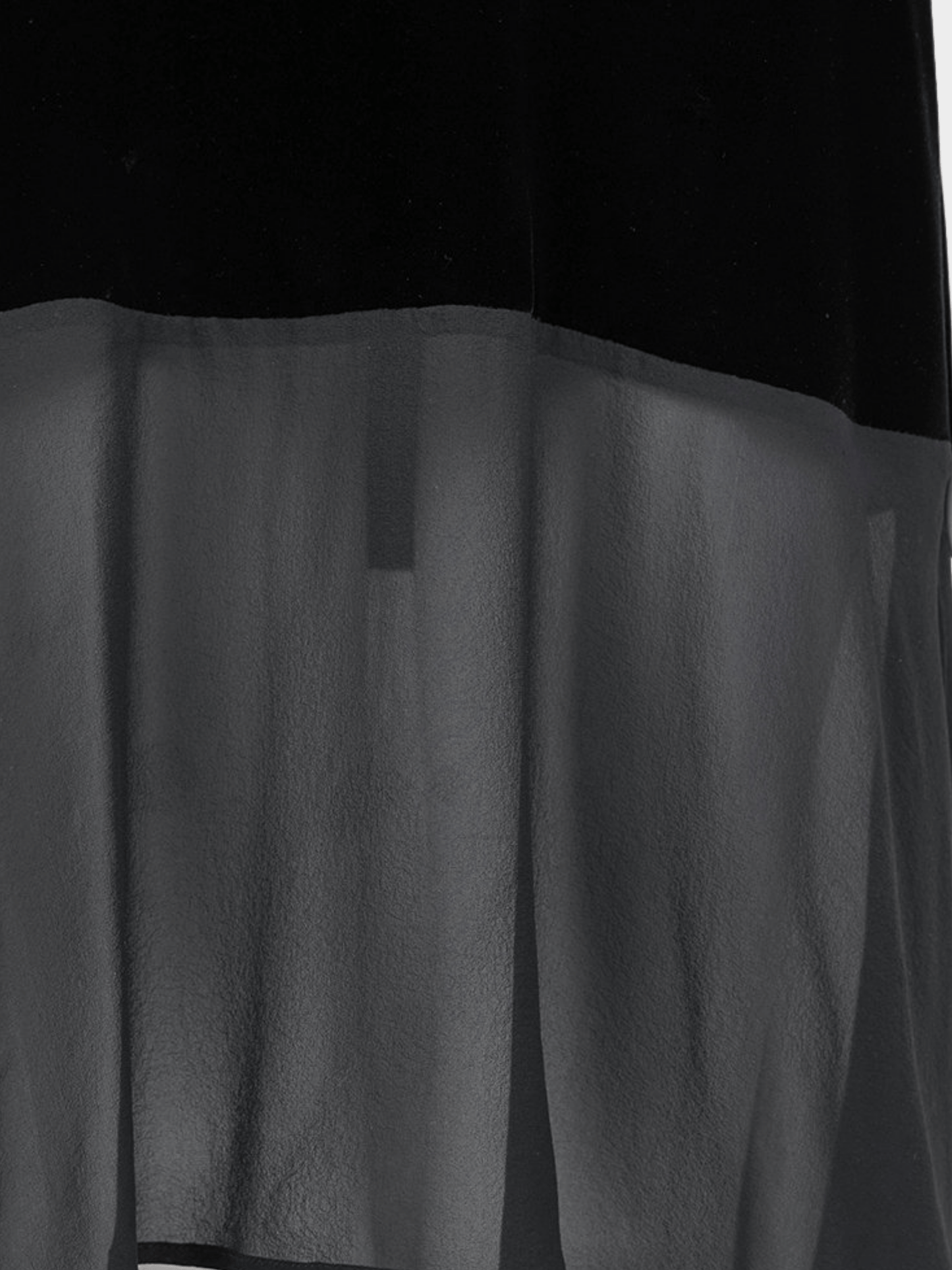 Prada FW 1994 Black Silk Velour Dress