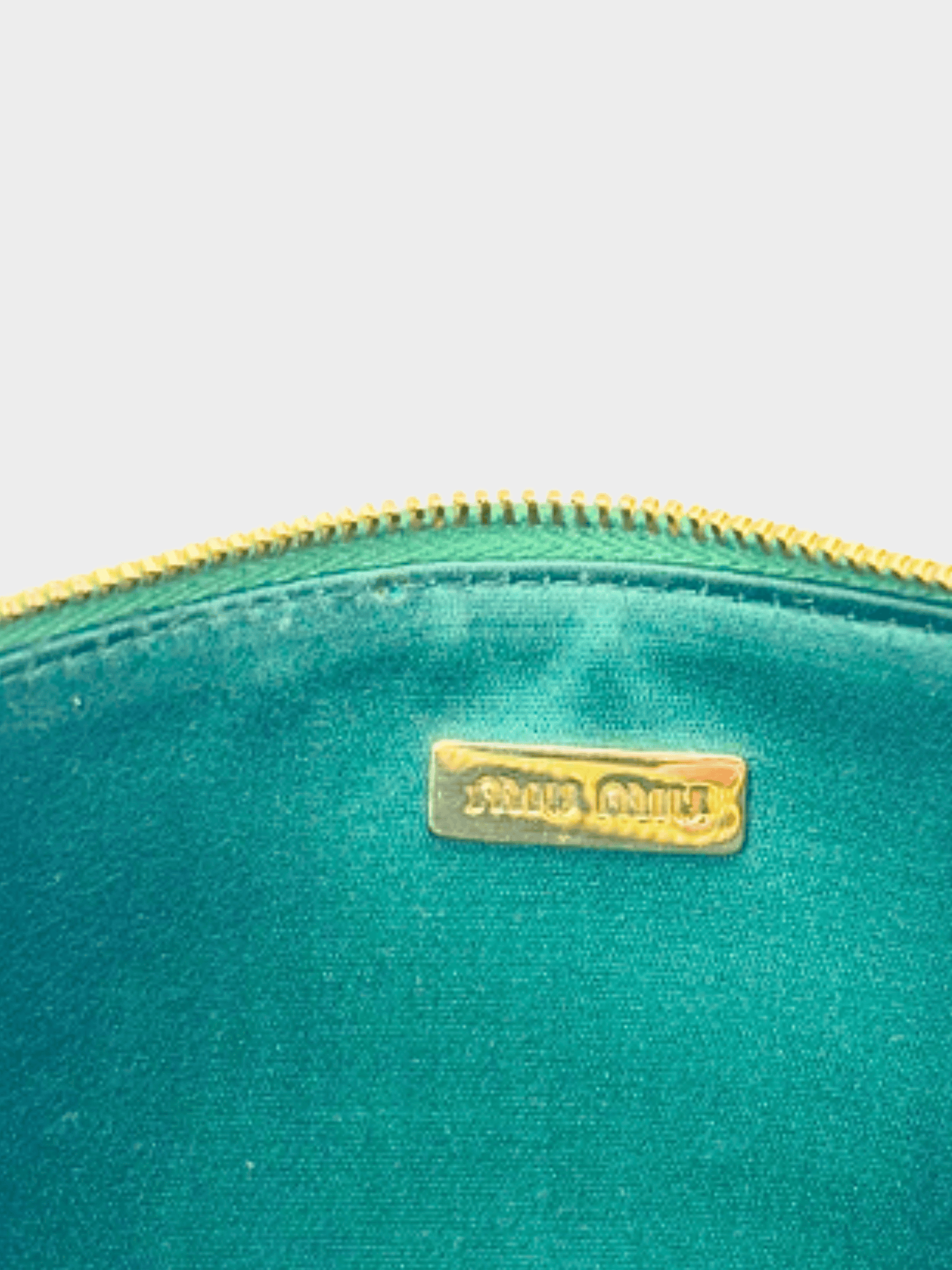 Miu Miu 2010s Green Leather Shoulder Pouch