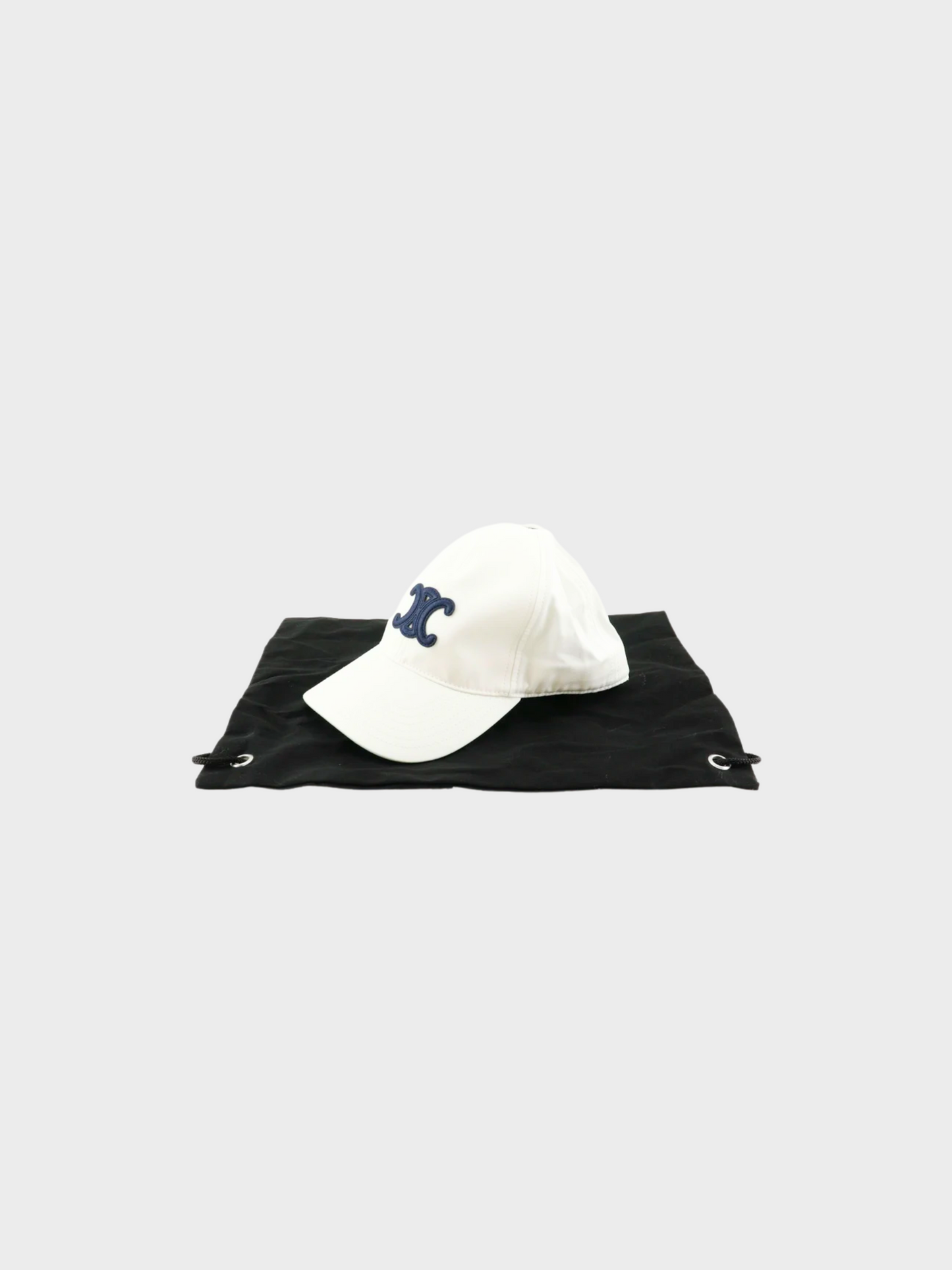 Celine 2020 White Macadam Triomphe Cap