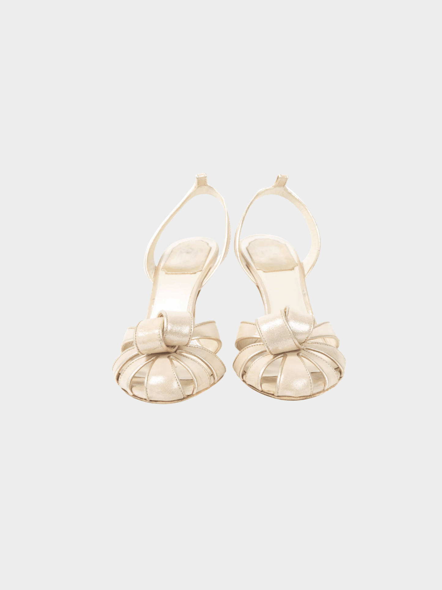 Christian Dior 2008 Karma Metallic Nude Suede Heels