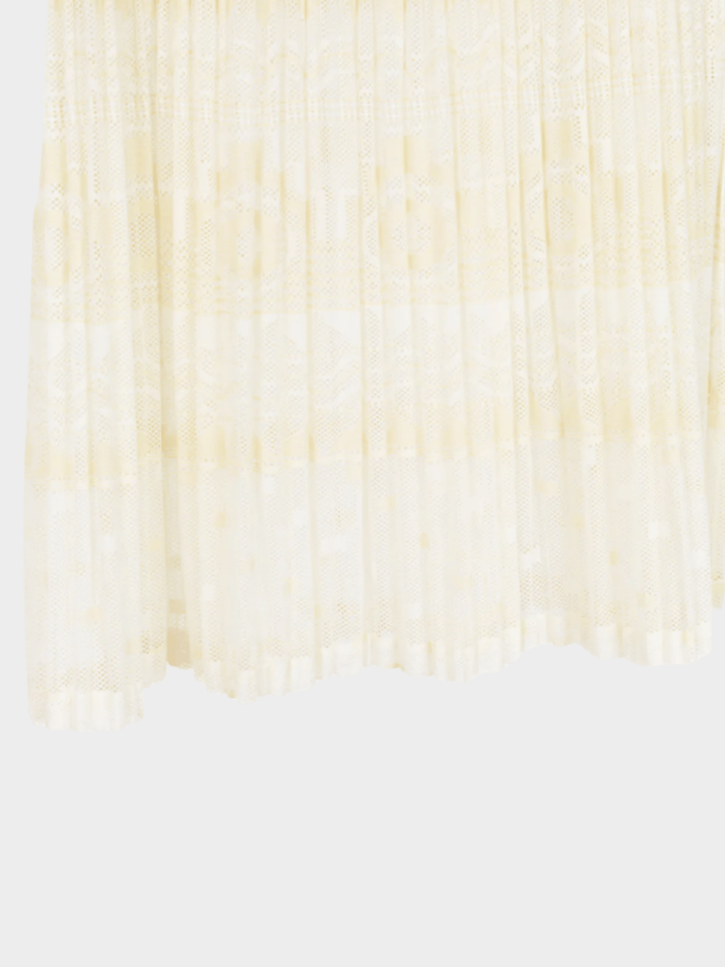 Issey Miyake Pleats Please 2010s White Geometric Mesh Midi Skirt