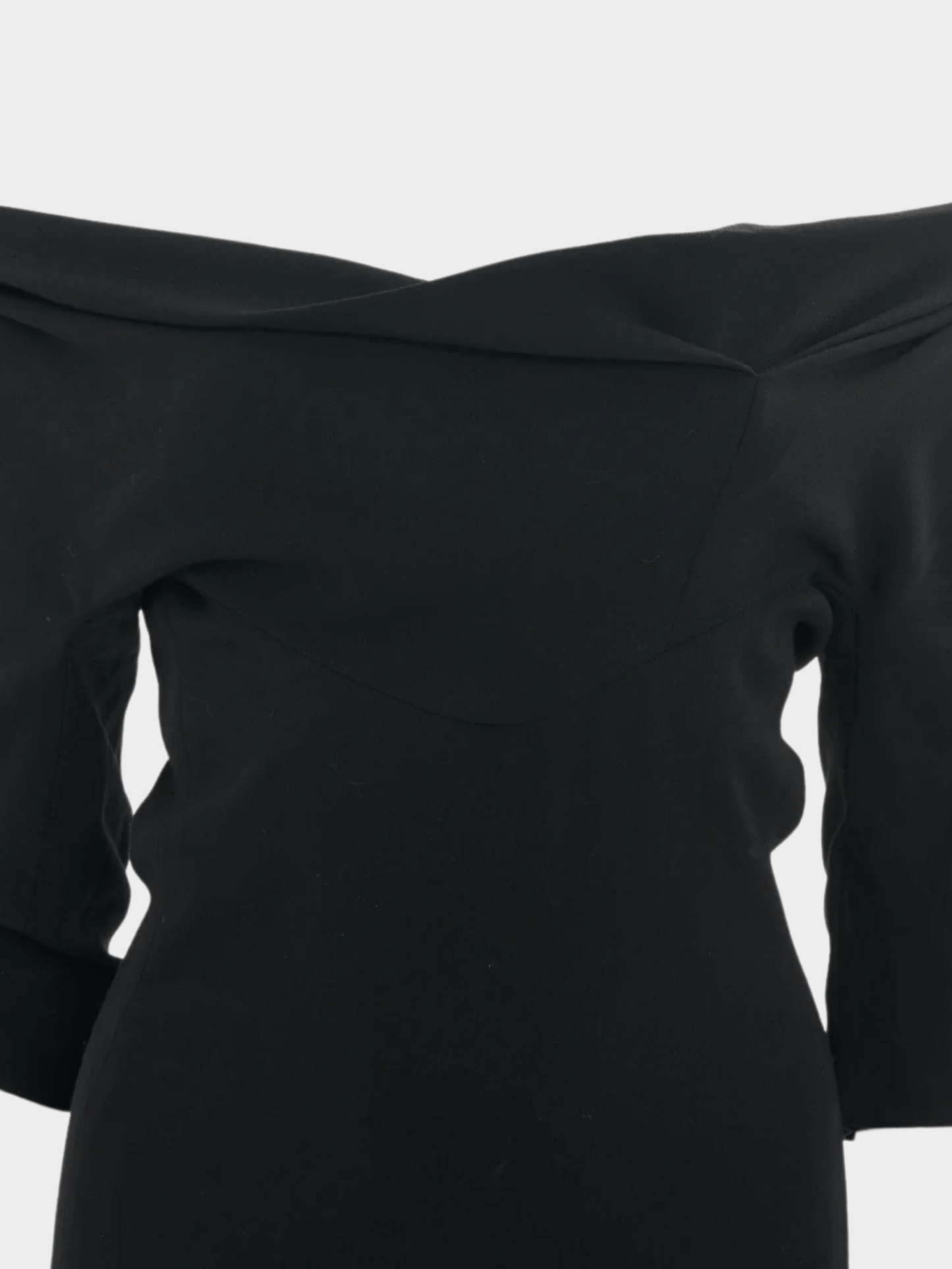 Dsquared2 FW 2010 Black Boat-Neck Wool Cocktail Dress
