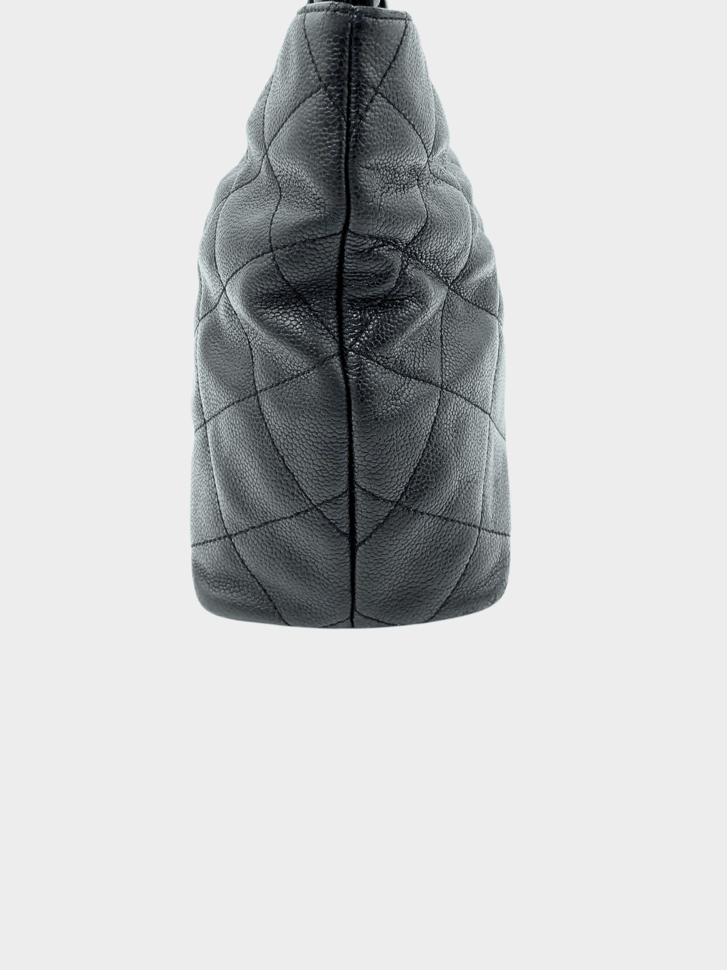 Chanel 2000 Black Quilted Leather Resin Ring Handle Bag