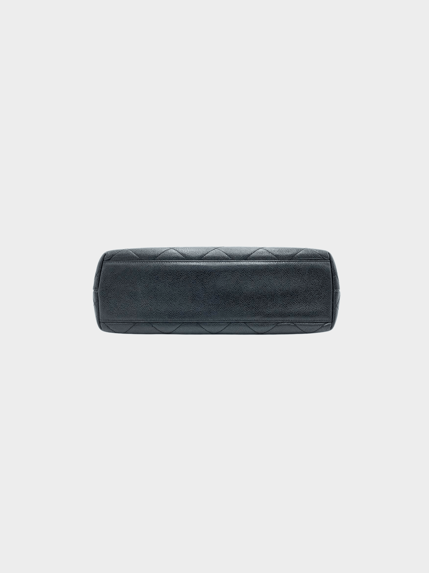 Chanel 2000 Black Quilted Leather Resin Ring Handle Bag