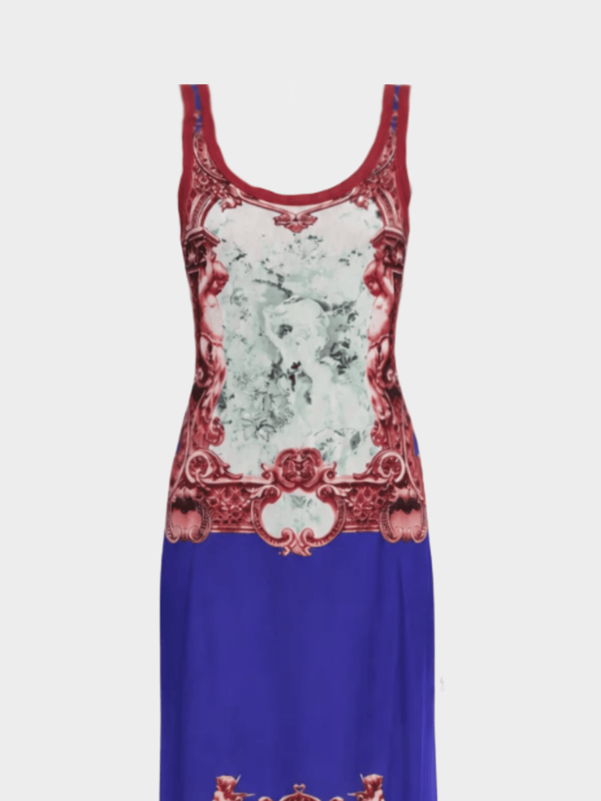 Jean Paul Gaultier 1990s Printed Mesh Maxi Dress