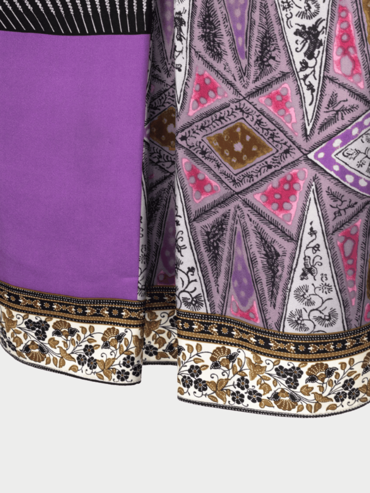 Etro 2000s Purple-Multi Paisley and Floral Silk-Satin Tank