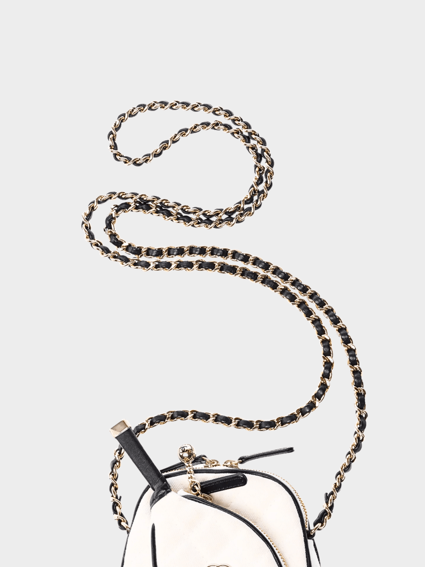 Chanel Cruise 2023 Limited Edition Tennis Racket White Mini Denim Bag