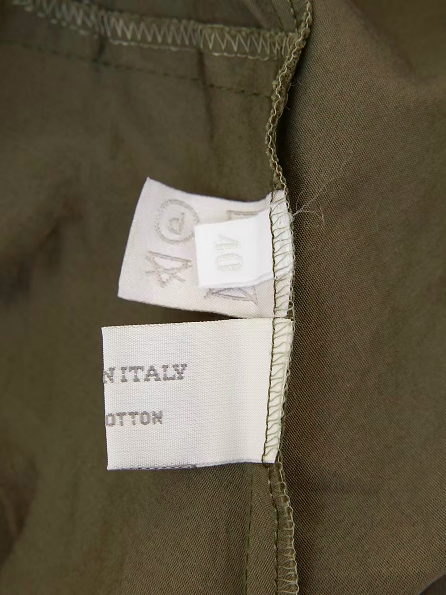 Miu Miu SS 1999 Olive Green Ruffle Edge Dress