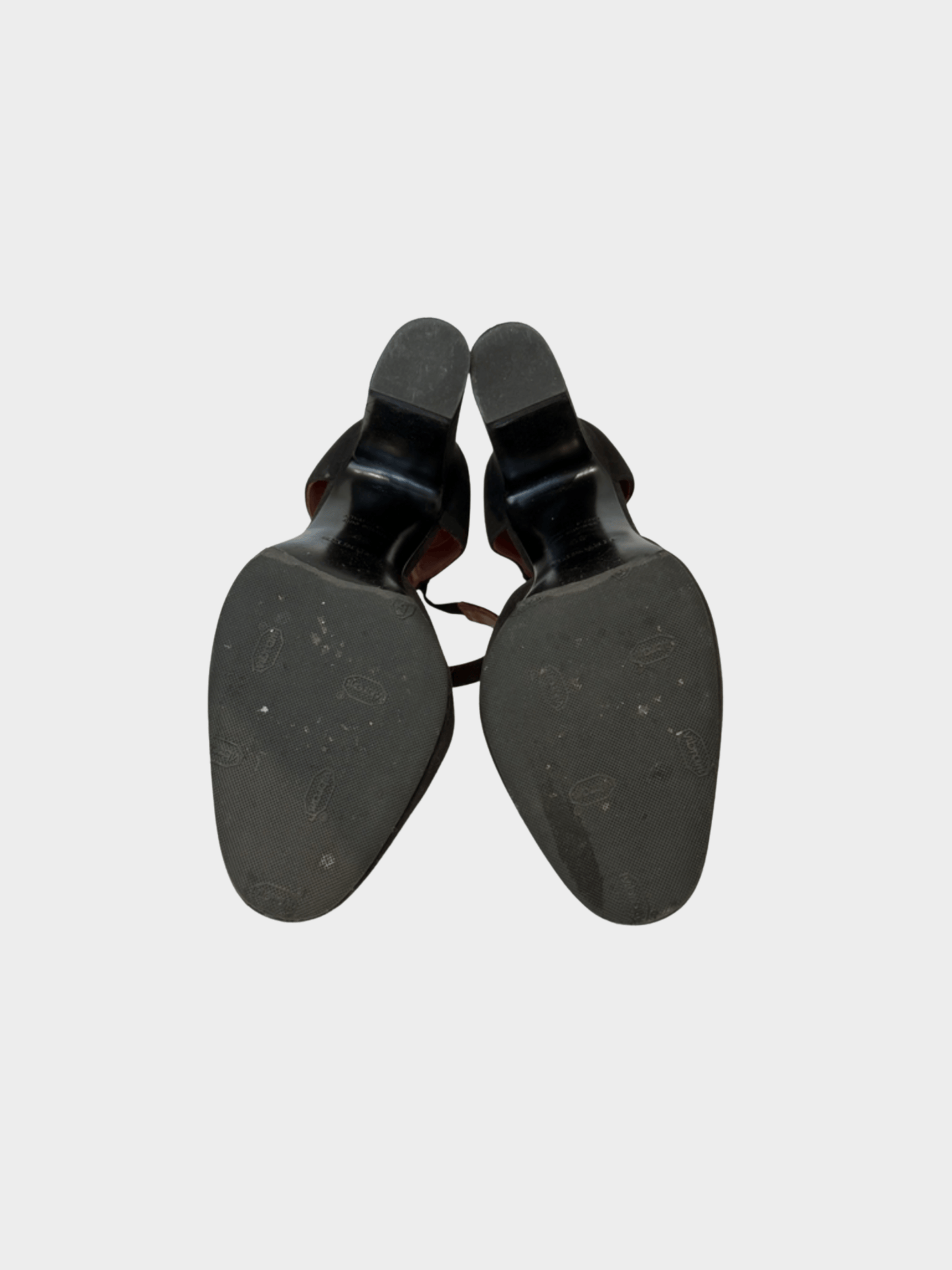 Hermes 2000s Black Suede Goatskin Baby 90 Pump