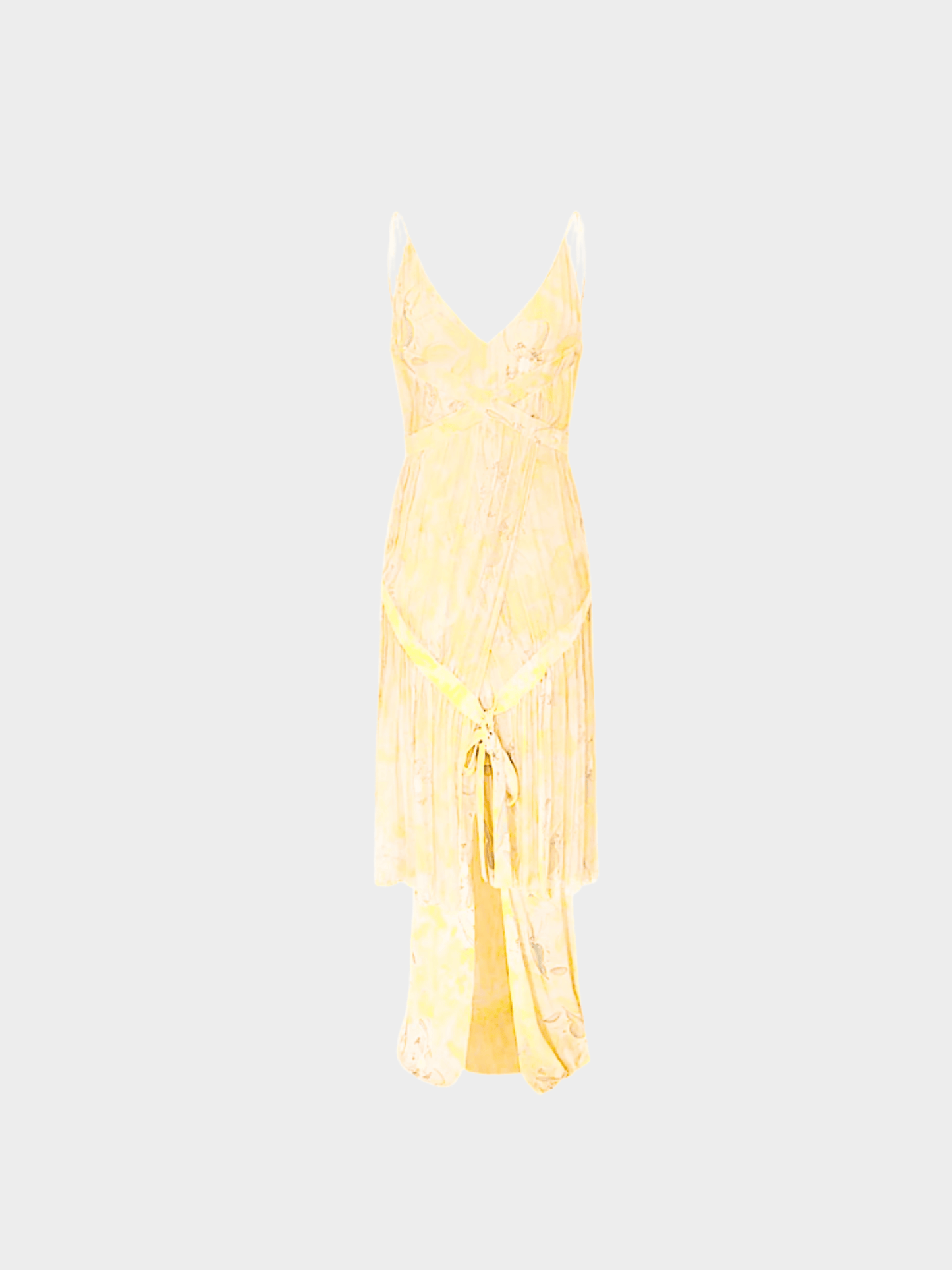 John Galliano SS 2003 Yellow Silk Layered Dress