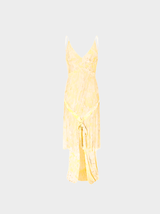 John Galliano SS 2003 Yellow Silk Layered Dress