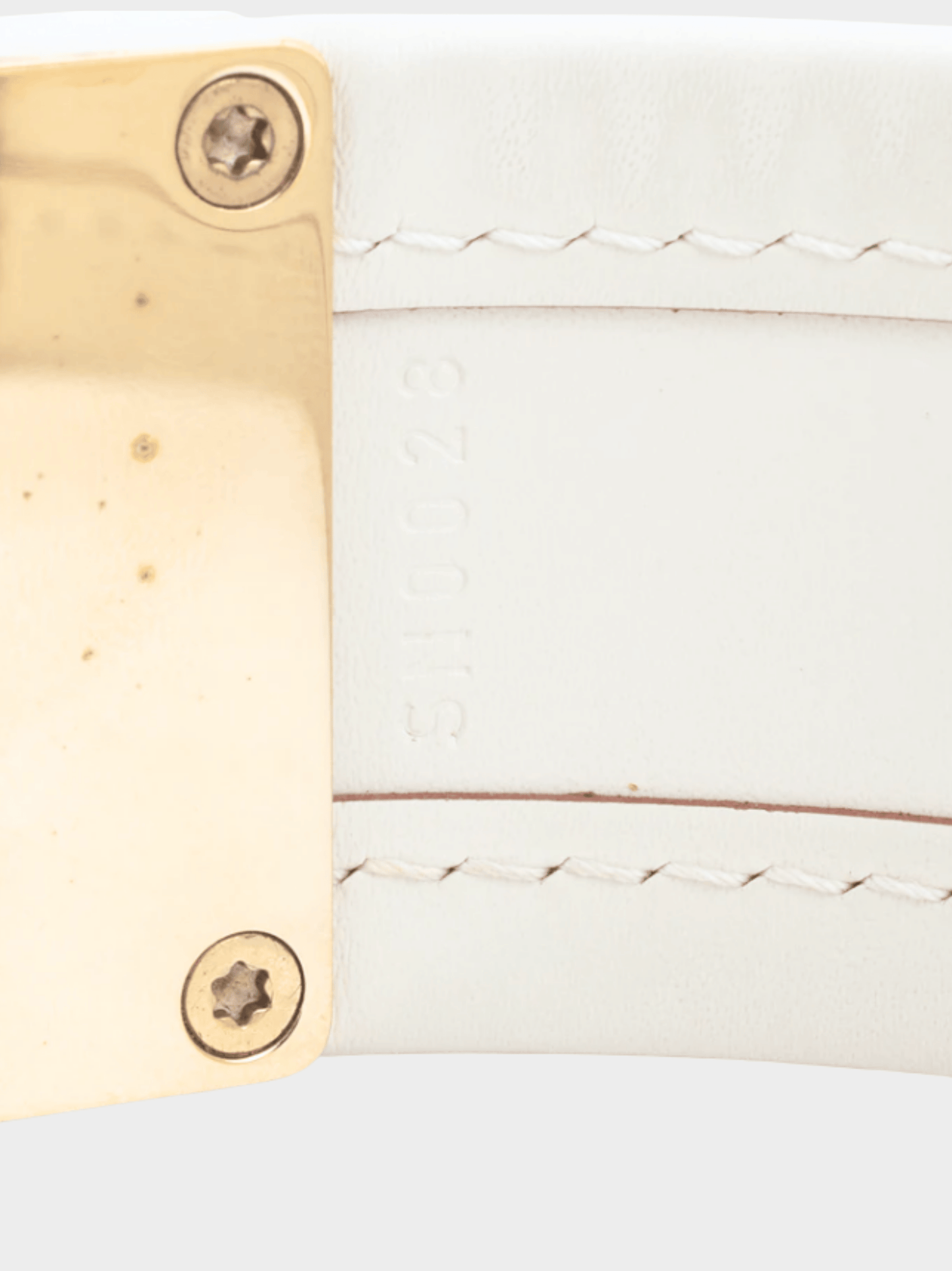 Louis Vuitton 2008 Suhali White Leather S-Lock Bracelet