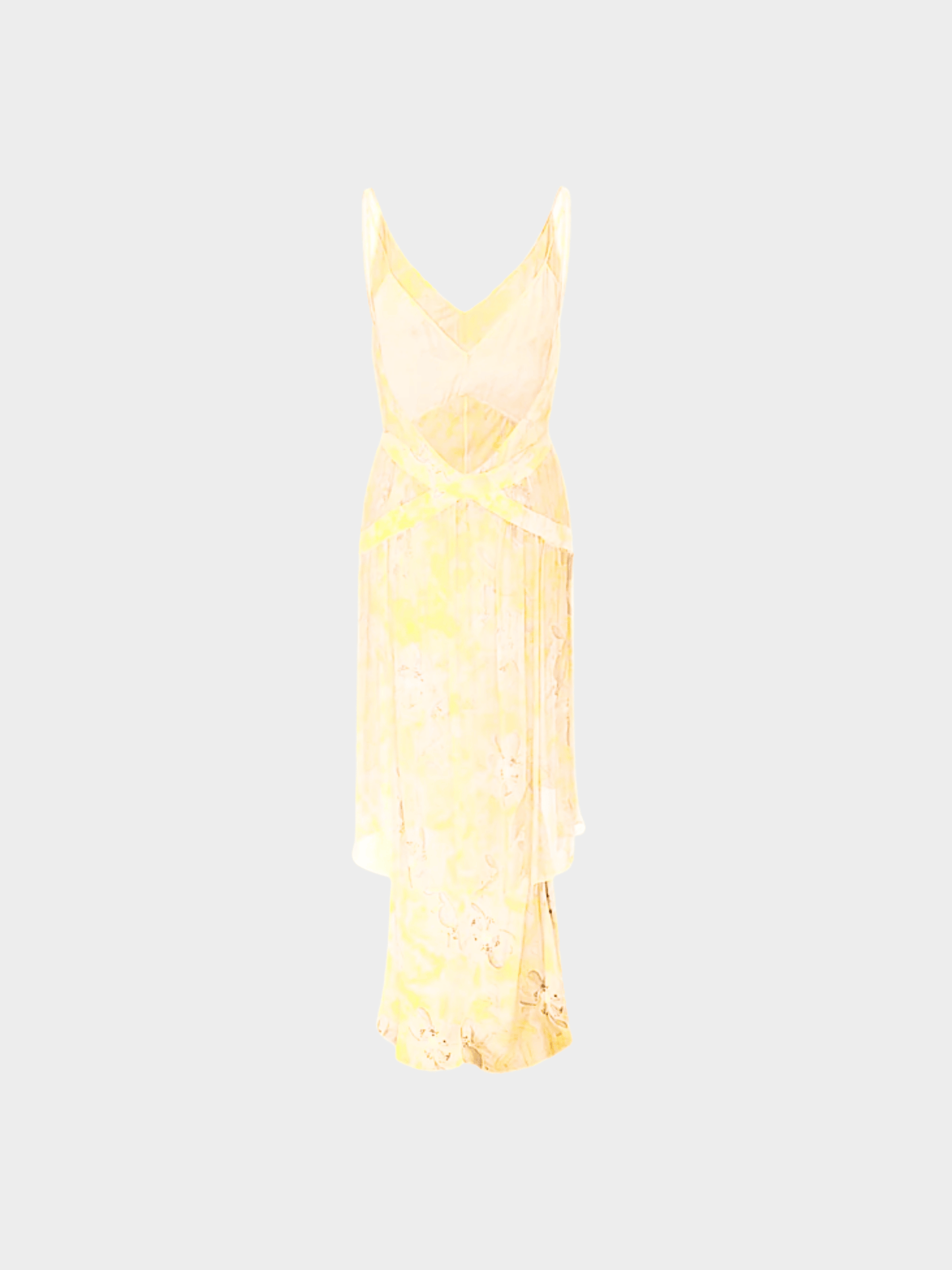 John Galliano SS 2003 Yellow Silk Layered Dress