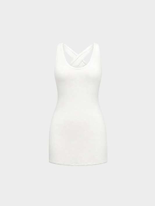 Azzedine Alaïa 1990s White Back Strapped Dress