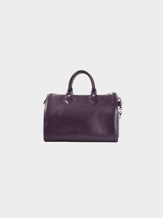 Louis Vuitton 2008 Speedy Eggplant Cassis Epi Leather Boston Bag