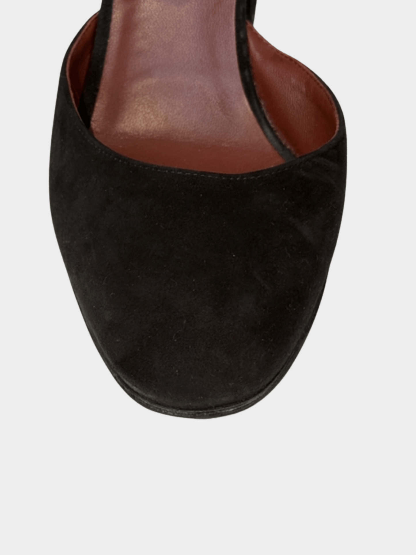 Hermes 2000s Black Suede Goatskin Baby 90 Pump