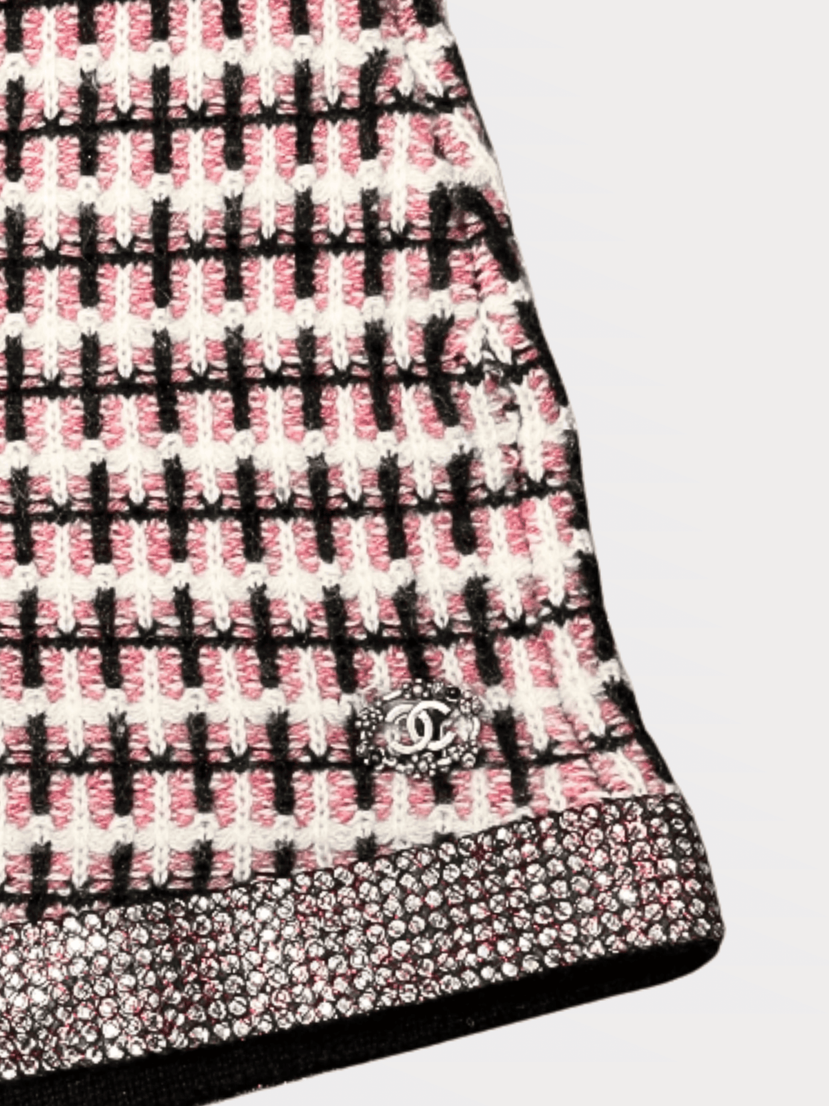 Chanel 2011-2012 Pink Tweed Geometric Wool Mini Shorts