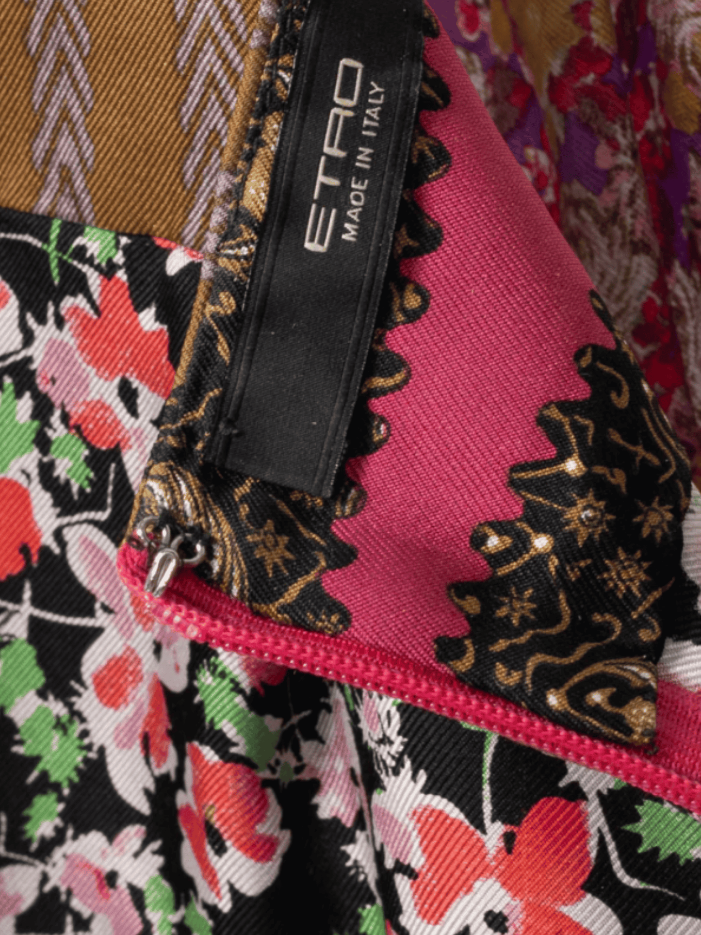 Etro 2000s Purple-Multi Paisley and Floral Silk-Satin Tank