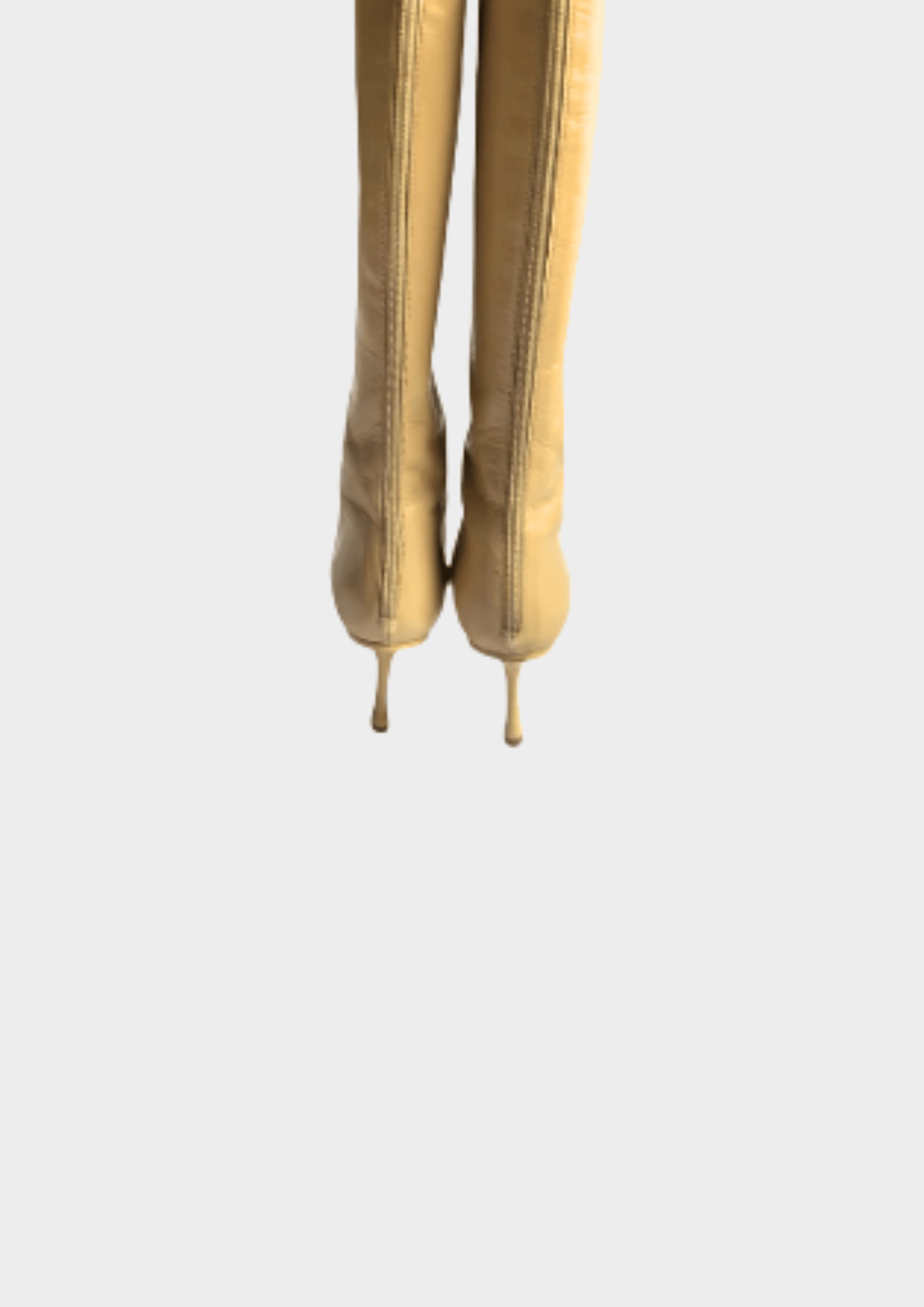 Jimmy Choo 2000s Beige Leather Knee High Boots