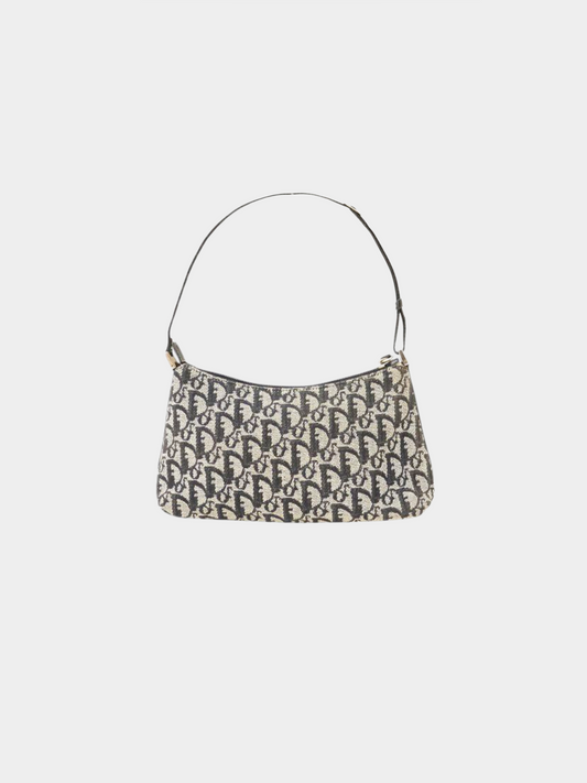 Christian Dior 2000s Navy Trotter Shoulder Bag