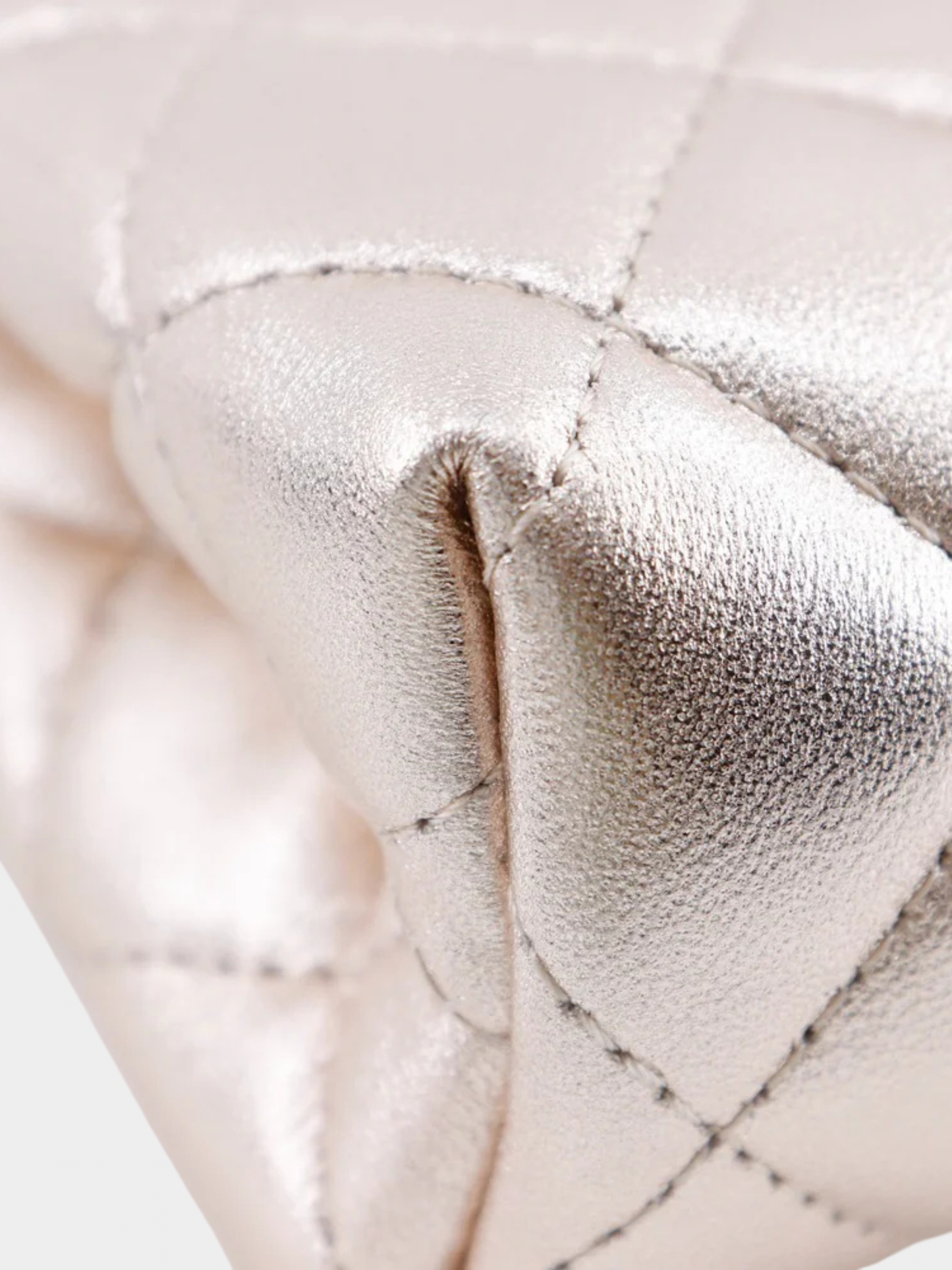 Chanel 2015 Metallic Raspberry Pink Lambskin Matelassé Pouch