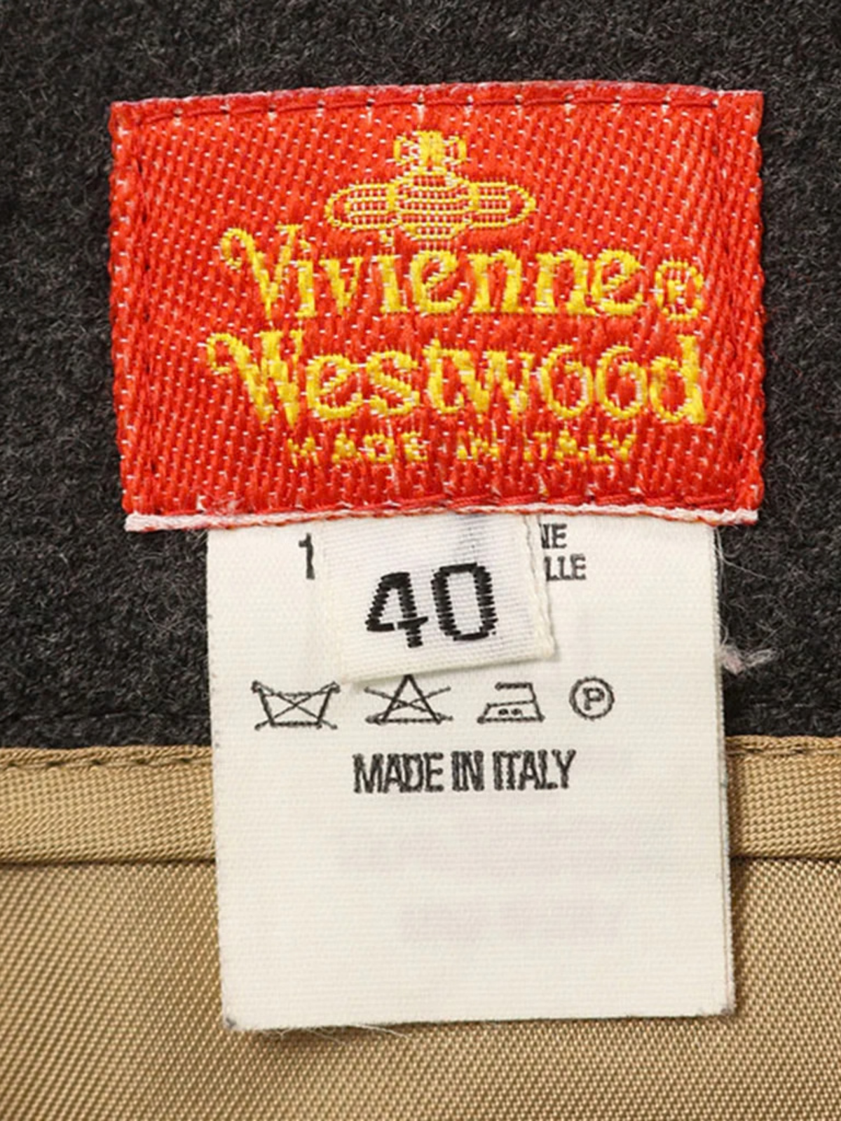Vivienne Westwood 1990s Gray Beige Wool Skirt