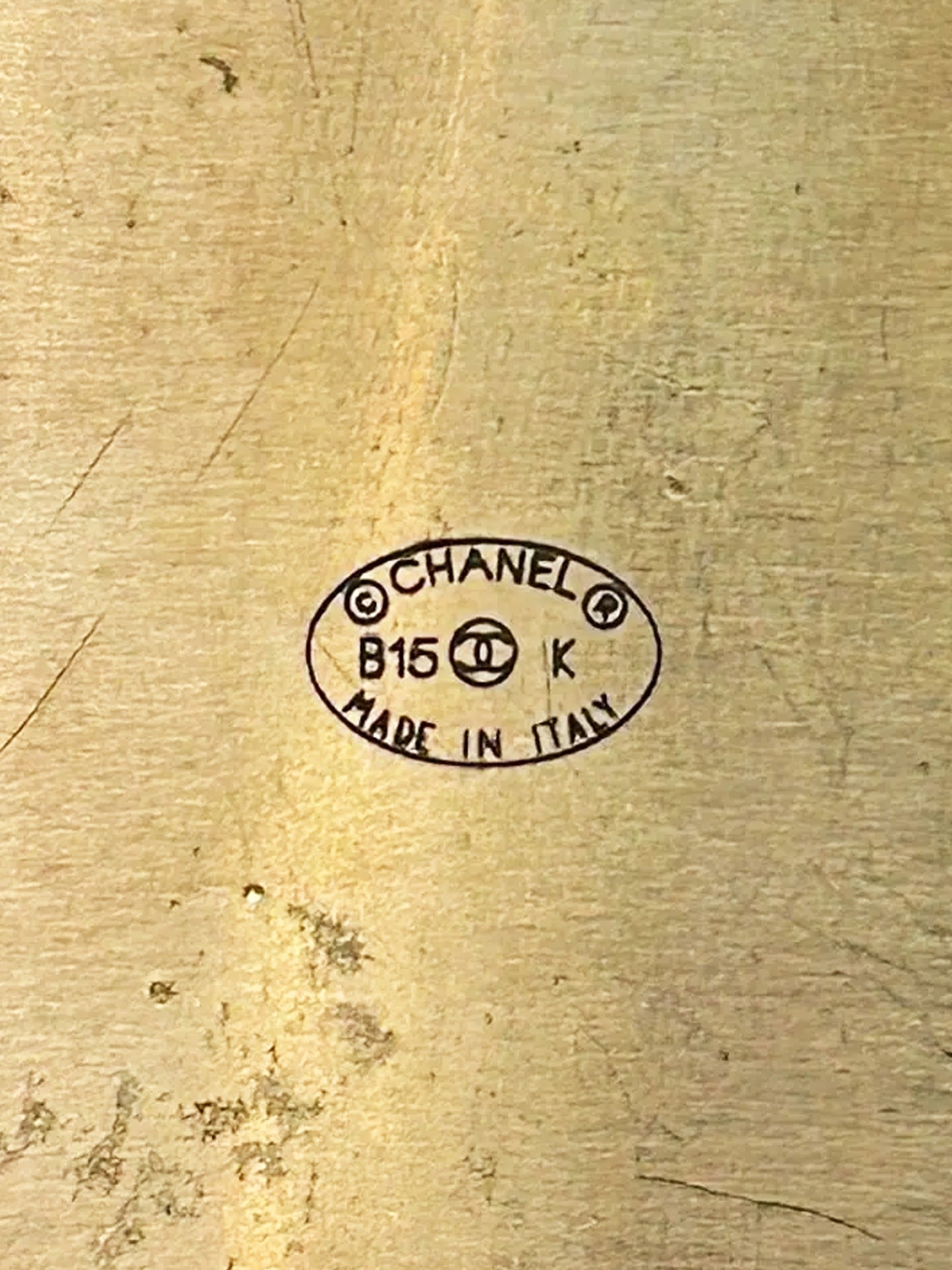 Chanel 2015 Gold Quilted Medallion Cuff Bracelet