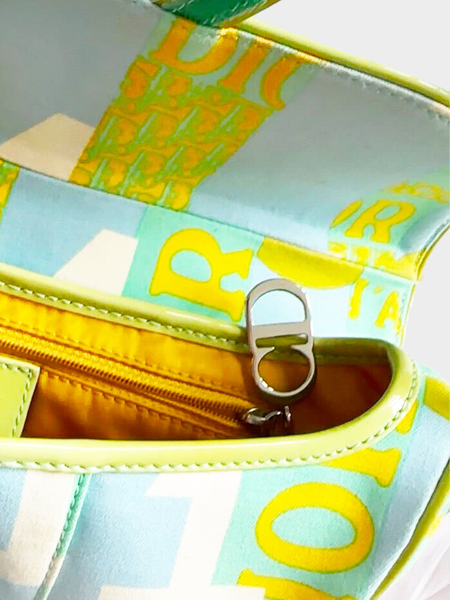Christian Dior by John Galliano SS 2002 Rare Cartoon Collection Printed Canvas Saddle Bag