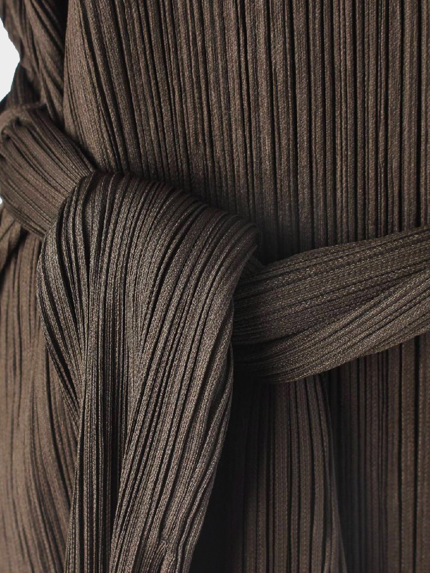 Issey Miyake Pleats Please Autumn 2012 Pleated Long Coat with Belt