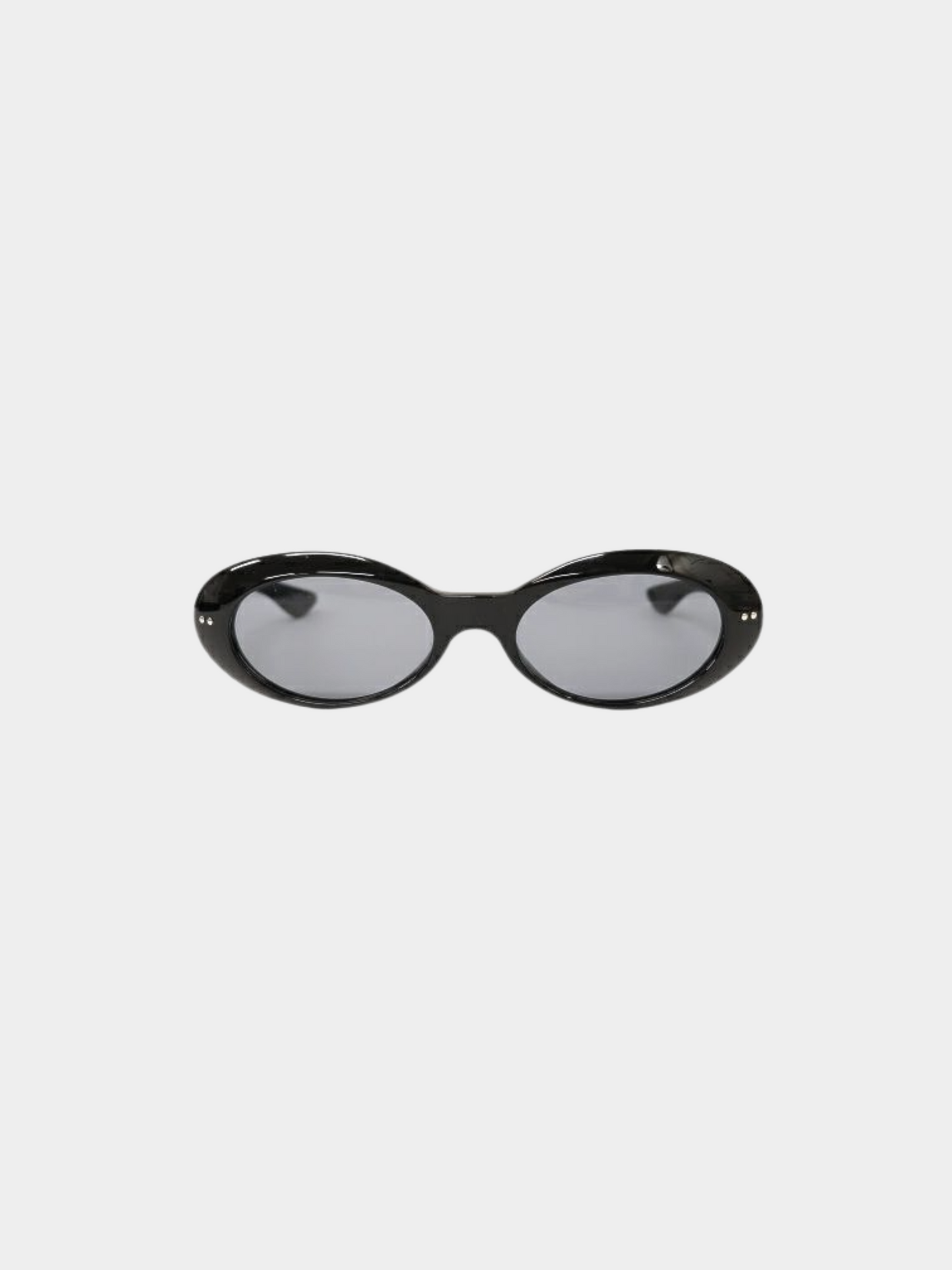 Gucci 2010s Black Oval Sunglasses