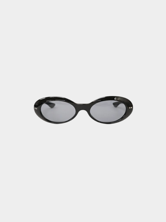 Gucci 2010s Black Oval Sunglasses
