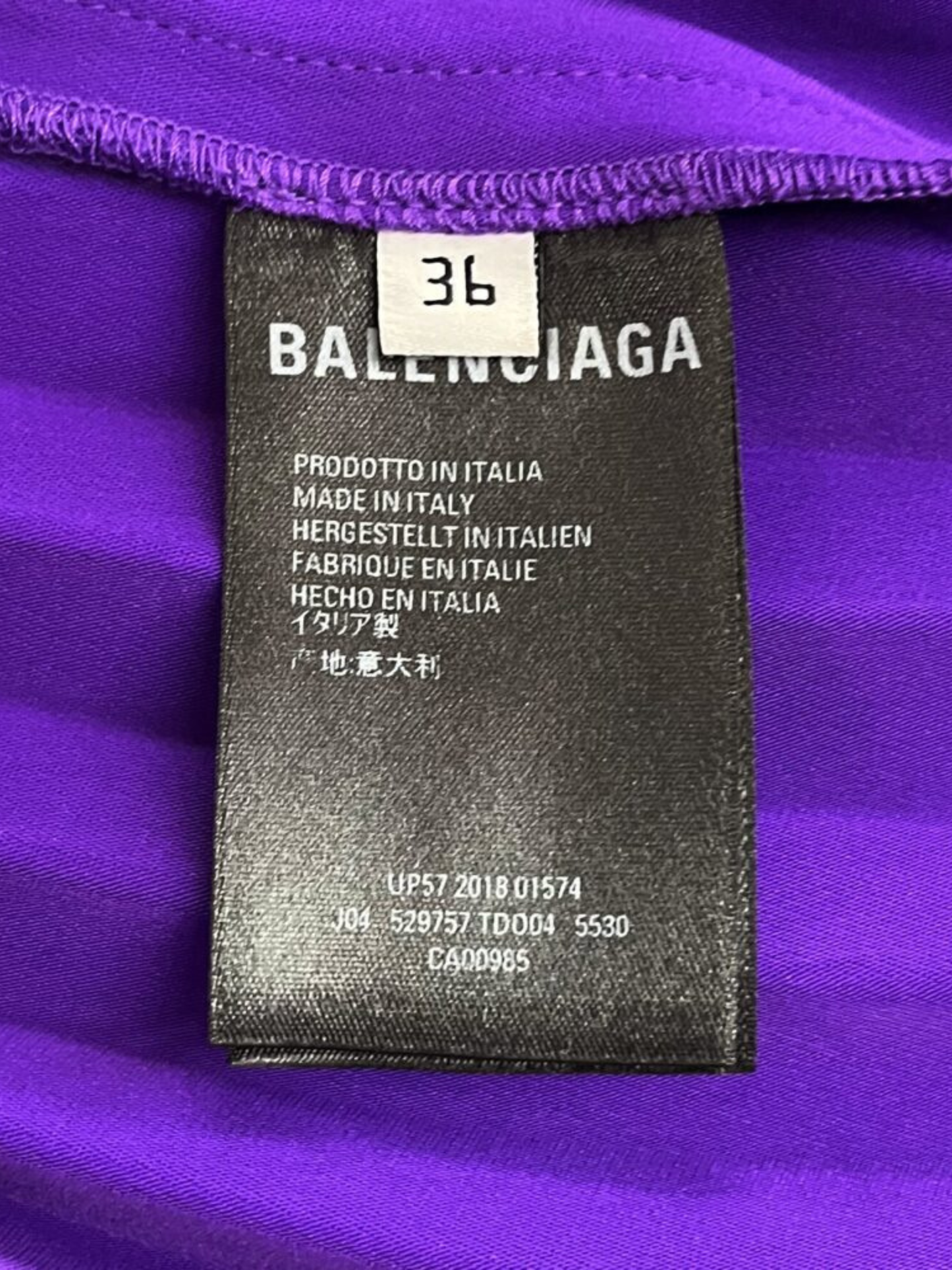 Balenciaga 2020s Purple Pleated Asymmetrical Skirt