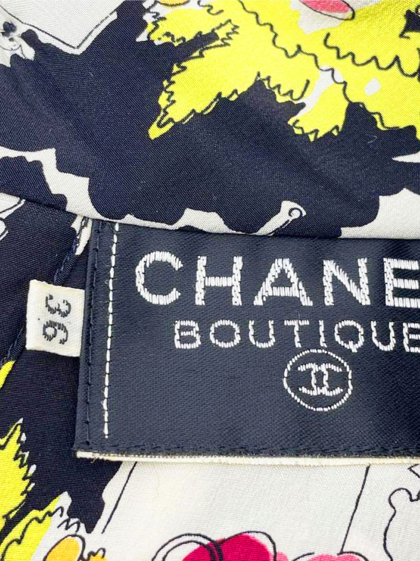 Chanel 1990s Graphic Long Cardigan and Dress Set
