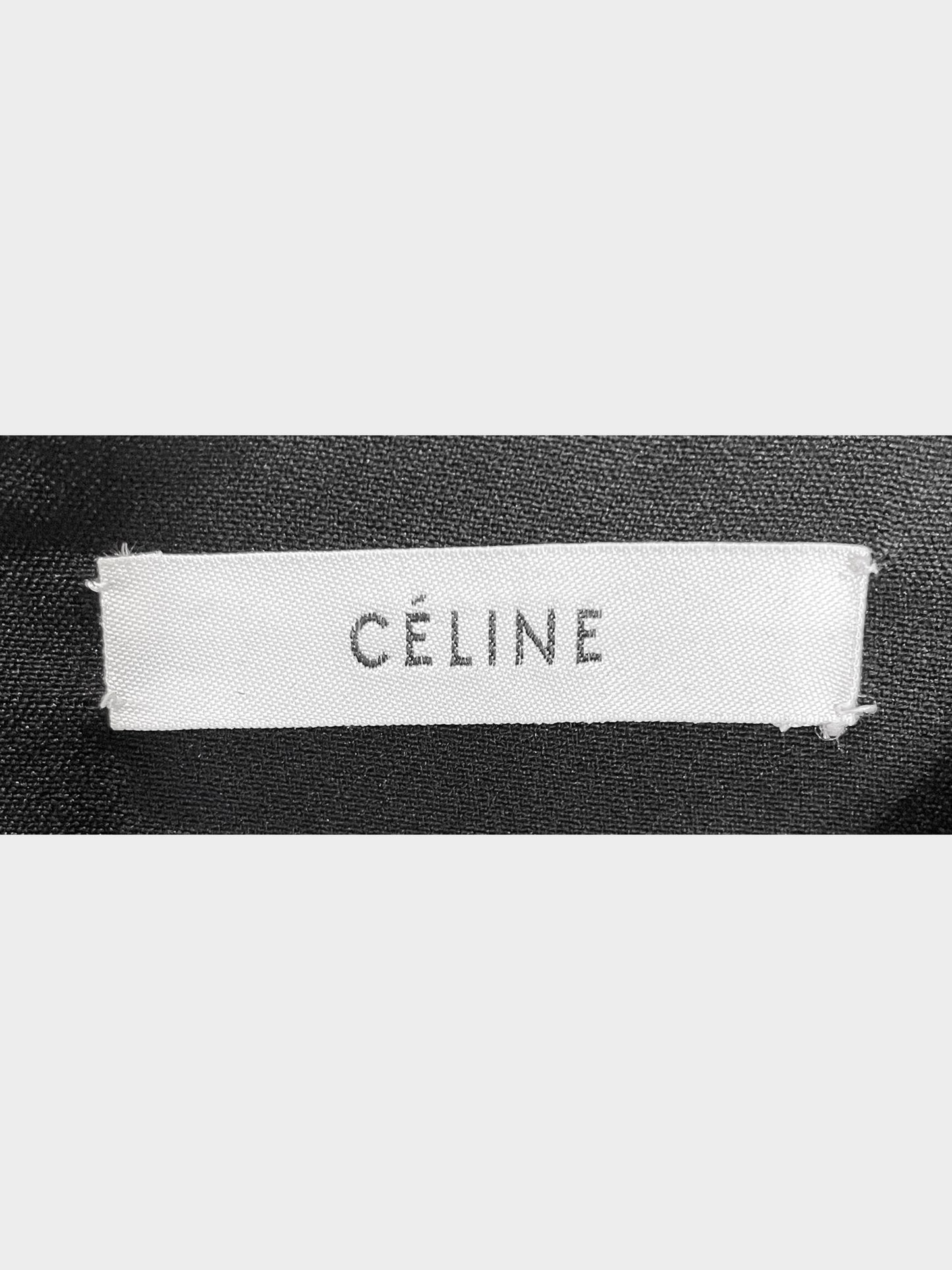 Celine 1995 Black Viscose Dress