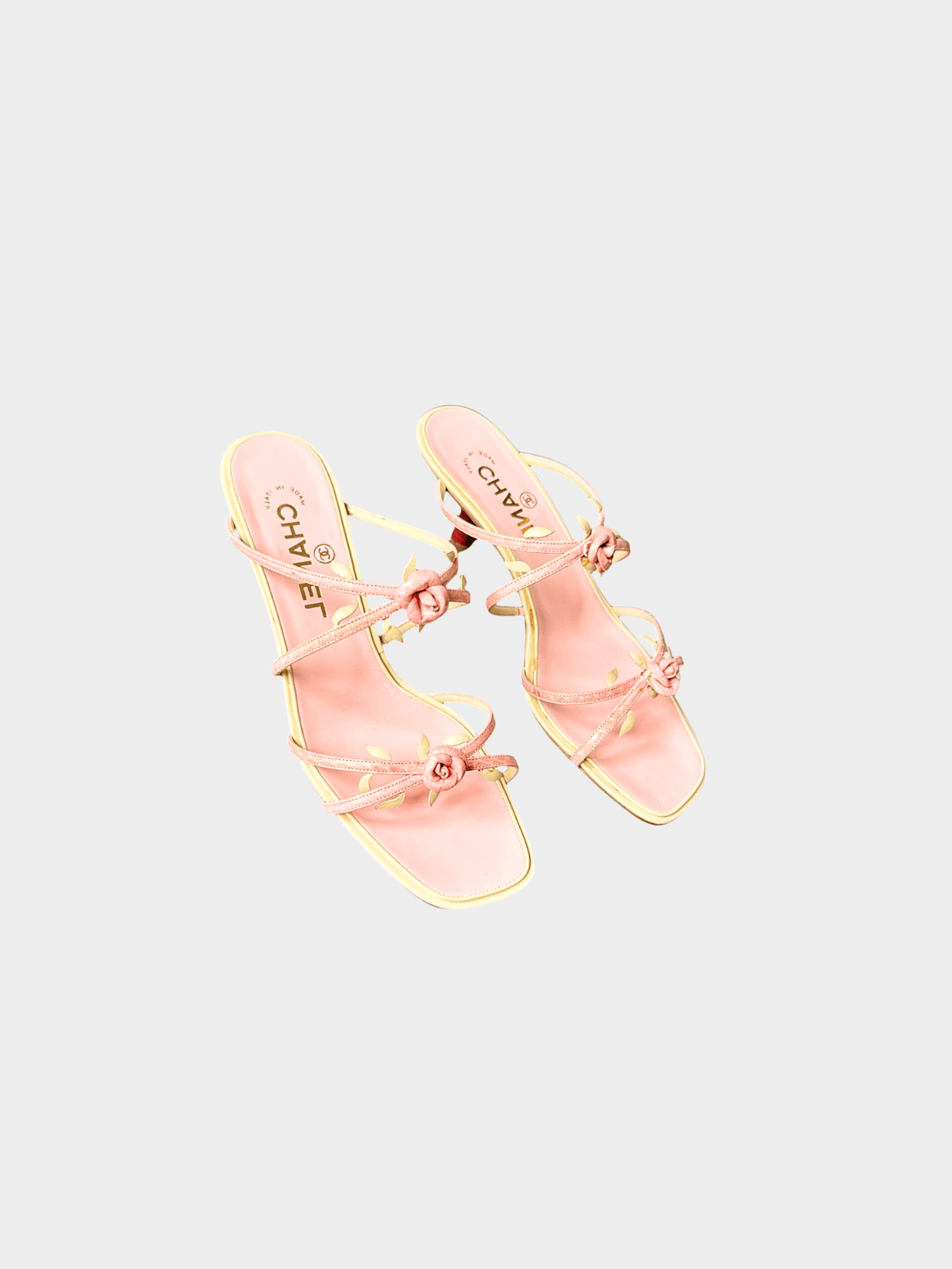 Chanel 2000s Pink Rosebud Heels