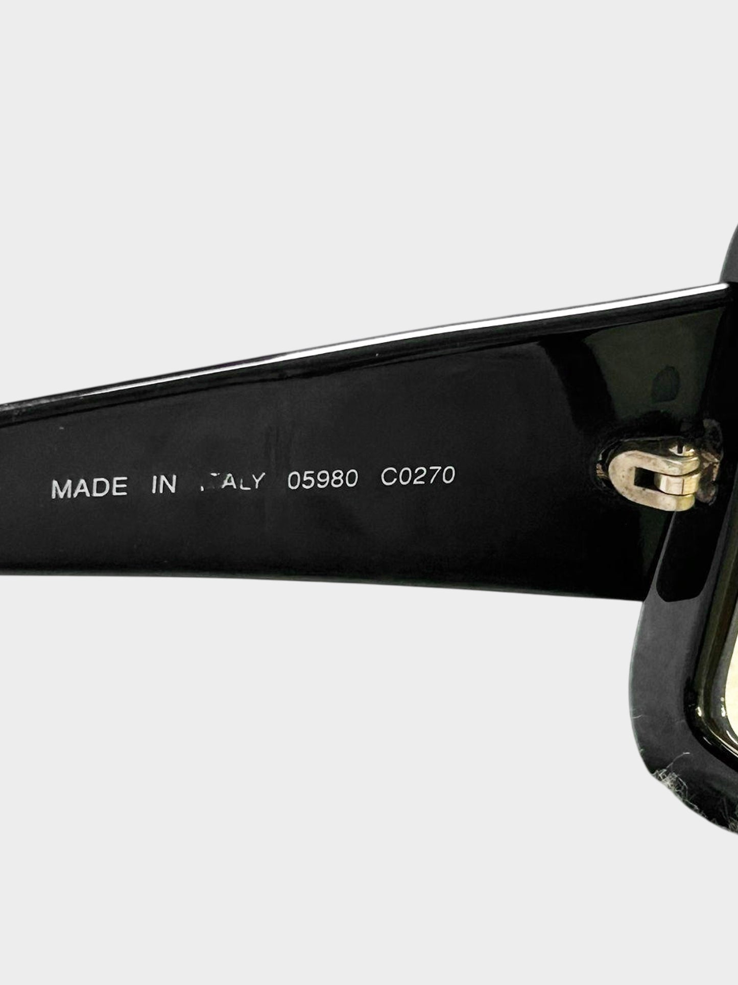 Chanel 2000s Black and Yellow Geometric Sunglasses