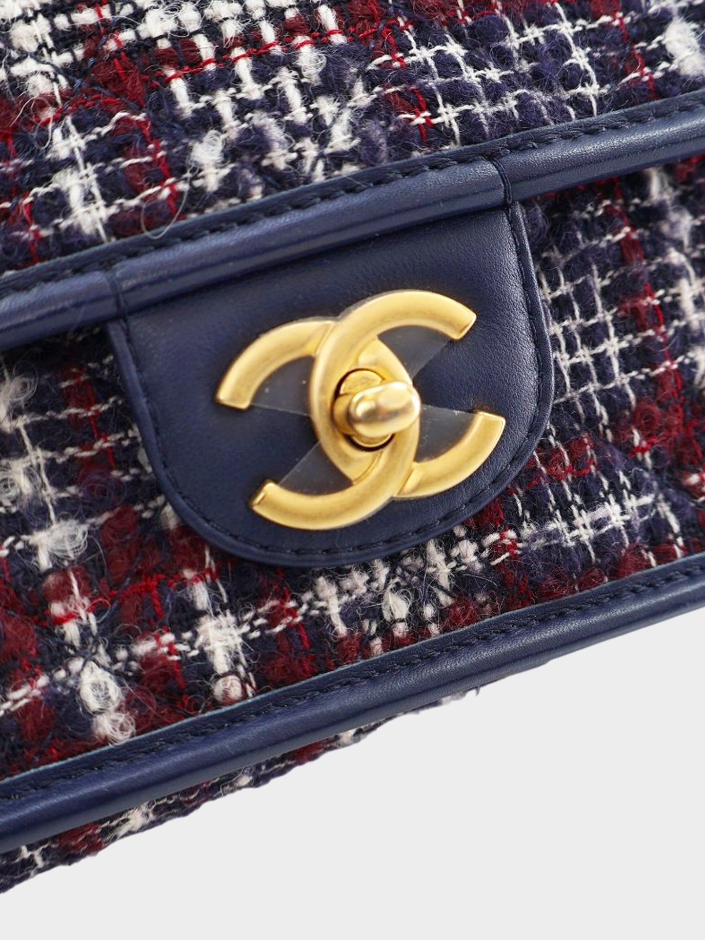 Chanel 2022 Multicolor Tweed School Memory Small Flap Bag