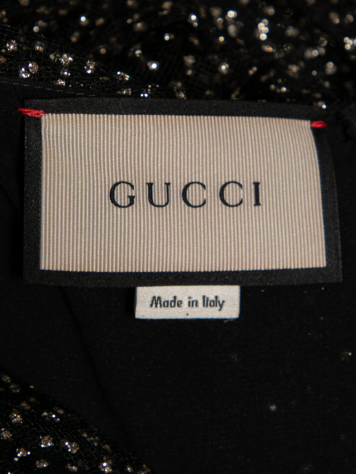 Gucci 2020s Black Embroidered Tulle Gown