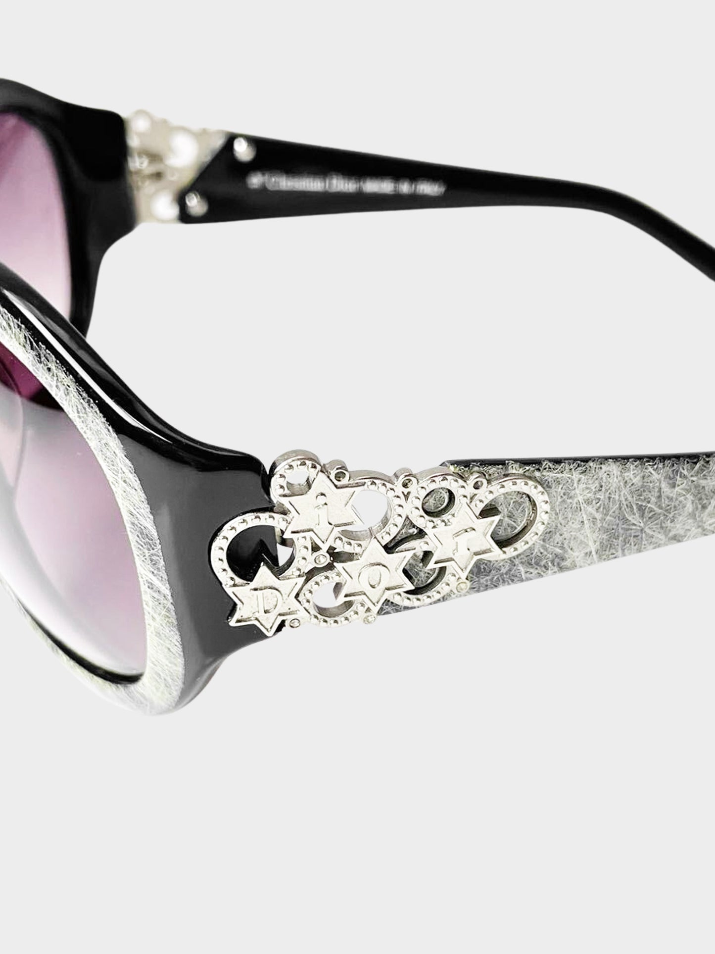 Christian Dior 2000s Rare Black and Silver CD1235 Sunglasses