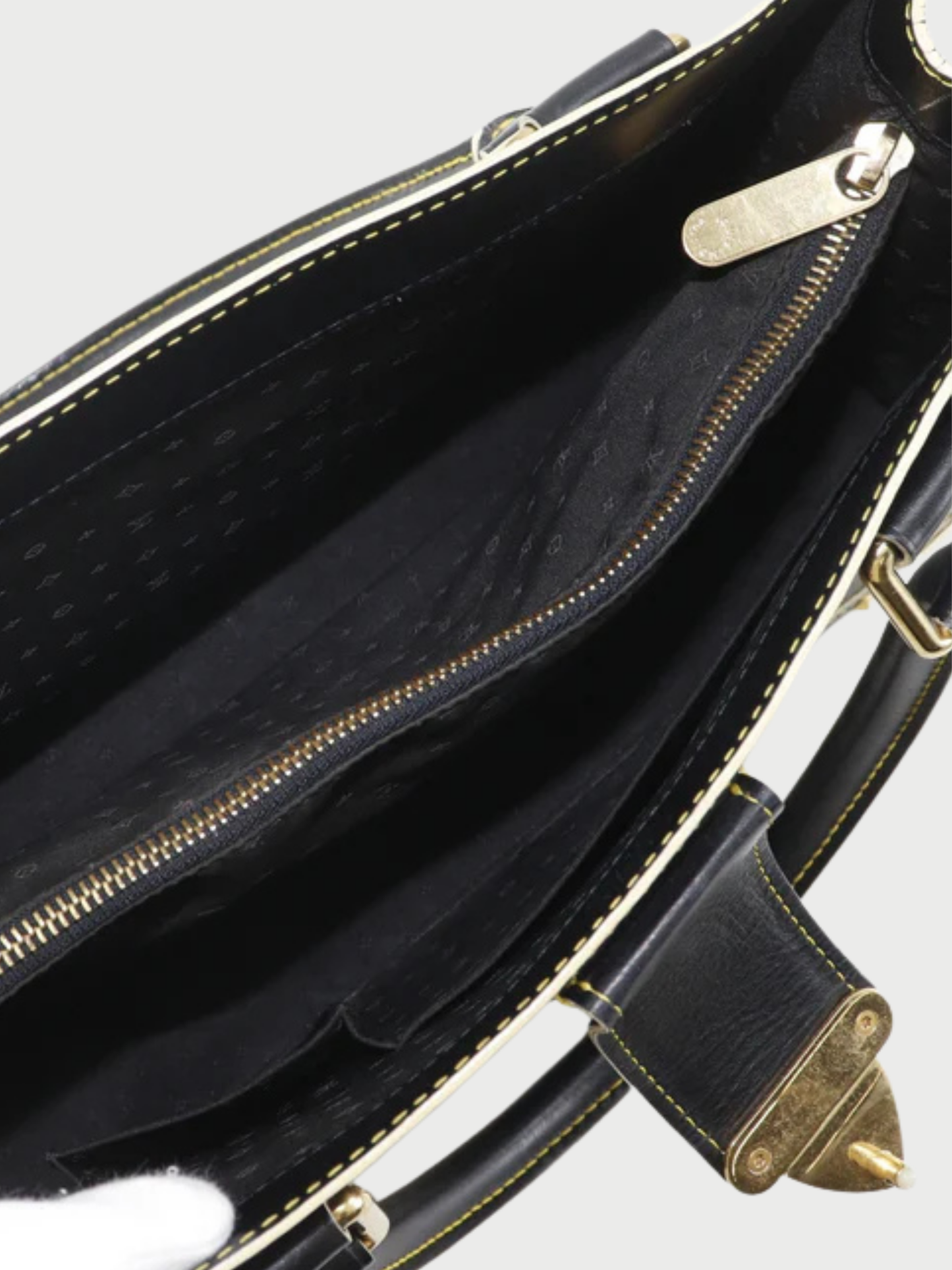 Louis Vuitton 2004 Black Suhali Goatskin Leather Fabuleux Tote Bag