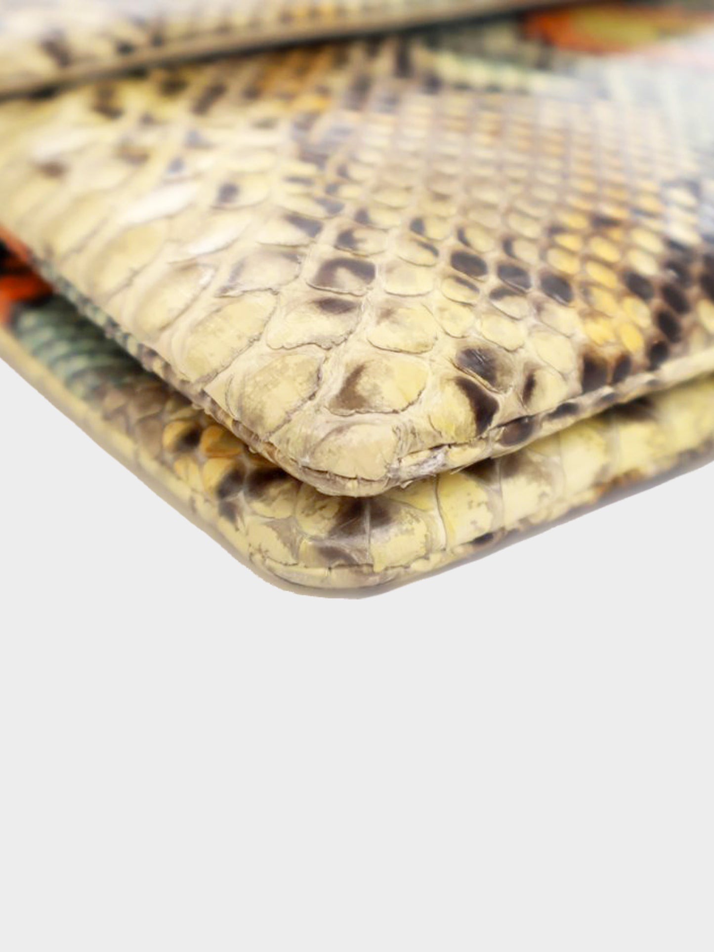 Chanel 2000-2002 Multicolor Python Reissue Clutch