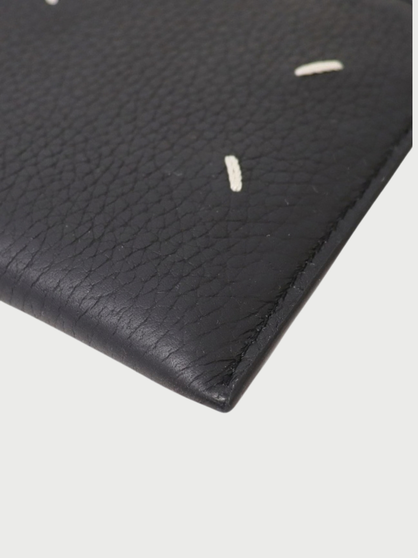 Maison Margiela 2020s Black Leather 4-Stitch Wallet