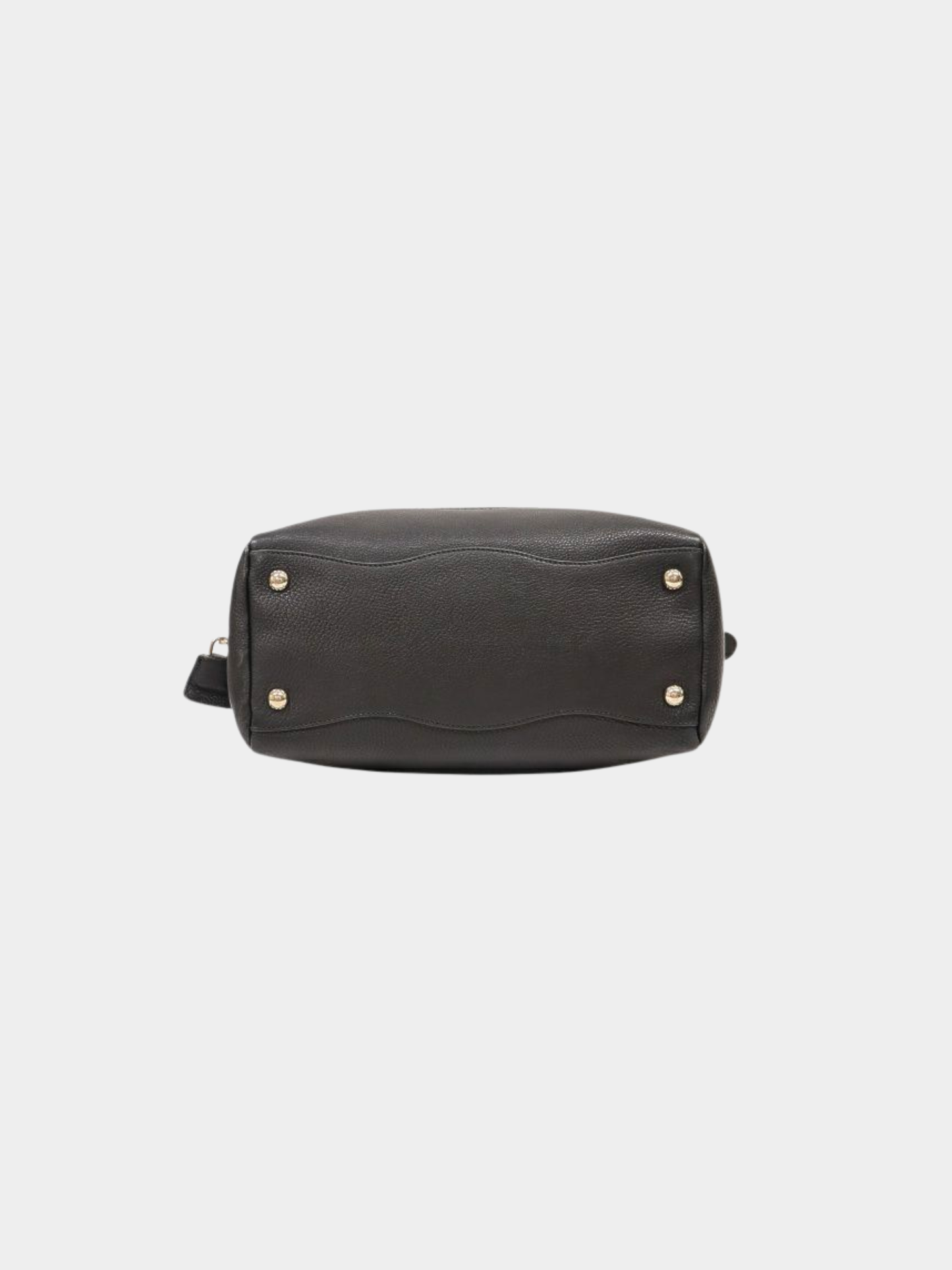 Prada 2000s Black Embossed Logo Leather Handbag