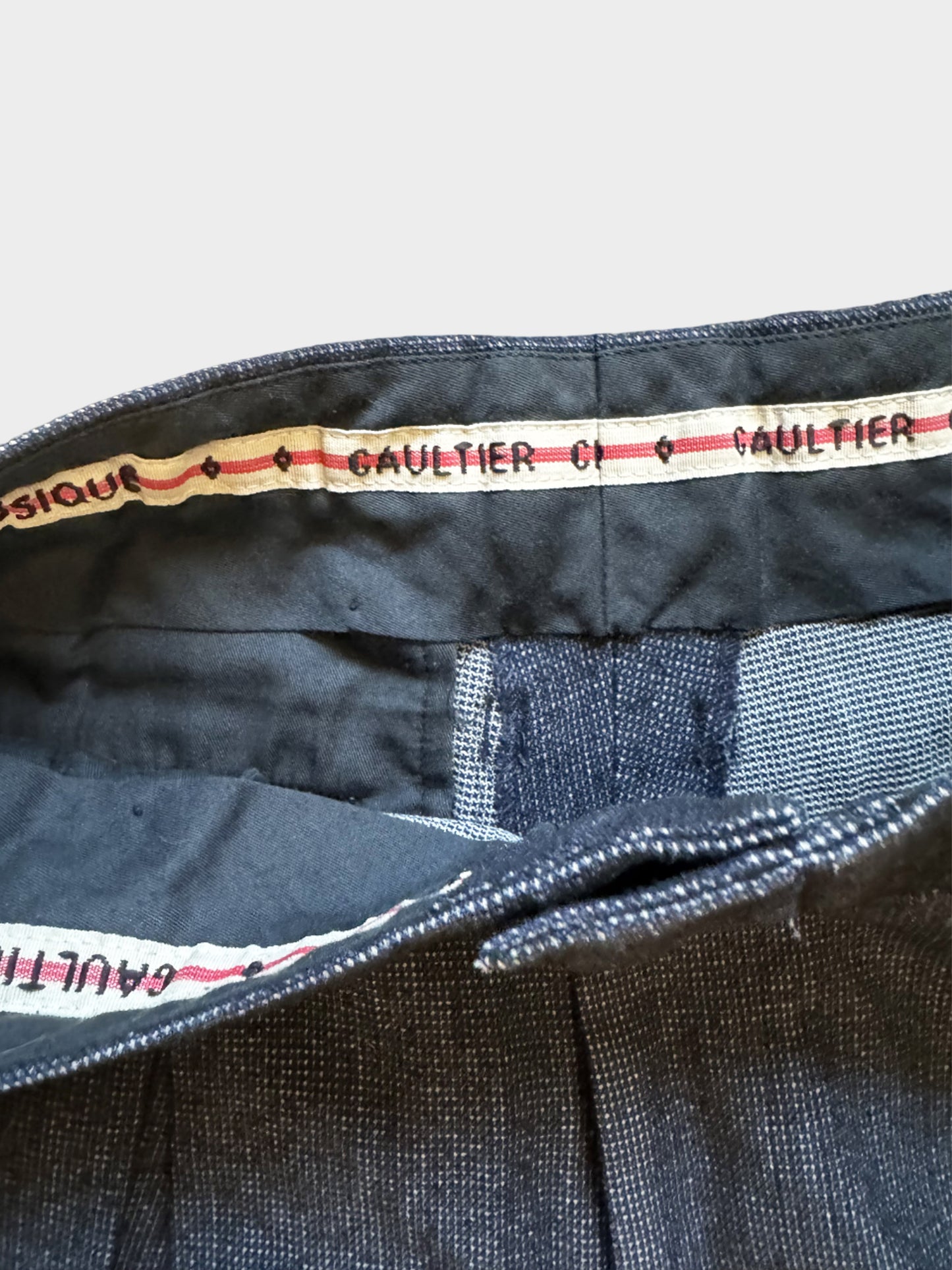 Jean Paul Gaultier 2000s Blue Wool Trousers