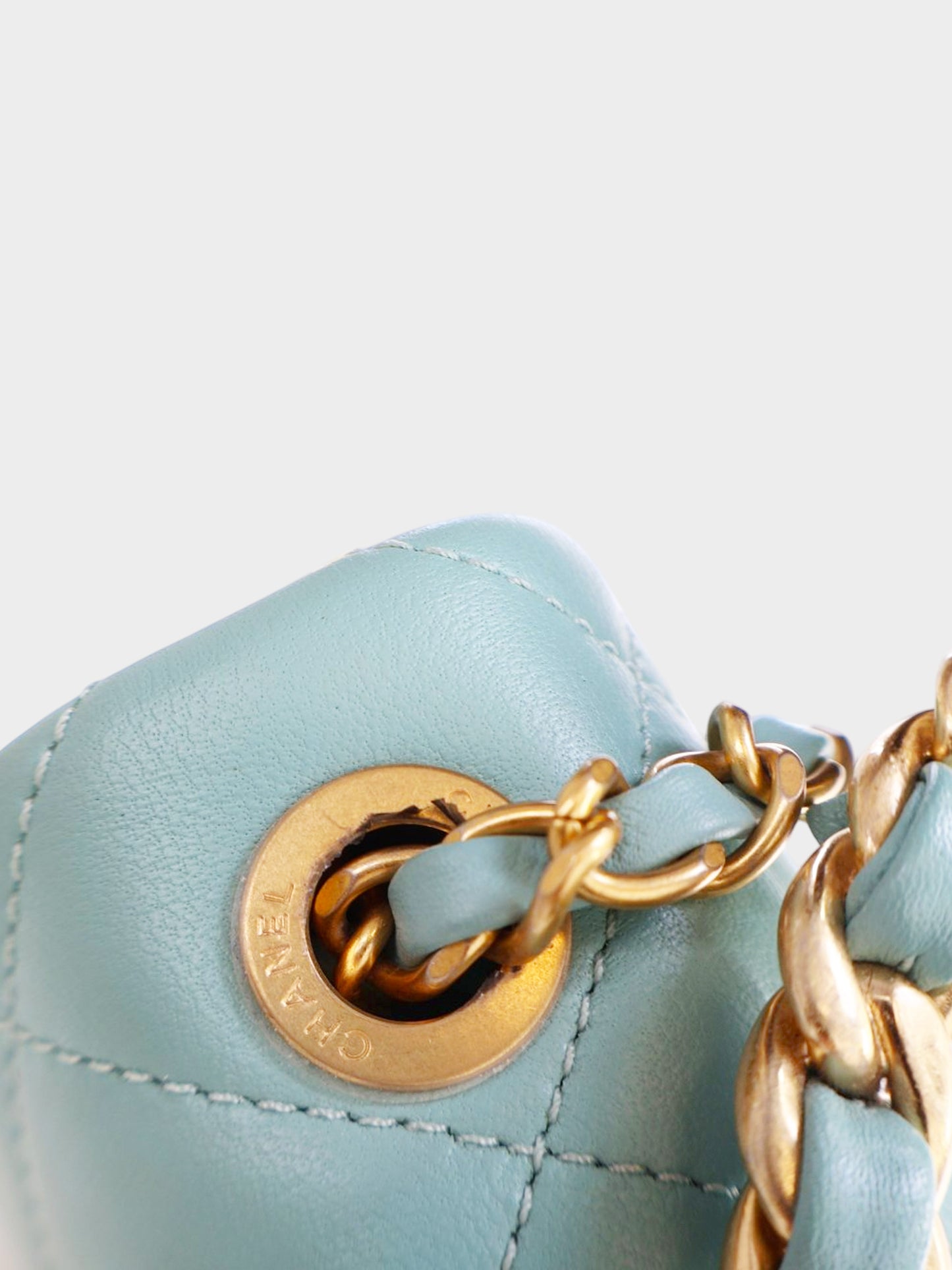 Chanel Late 2019-2020 Blue Lambskin In The Loop Mini Flap Bag