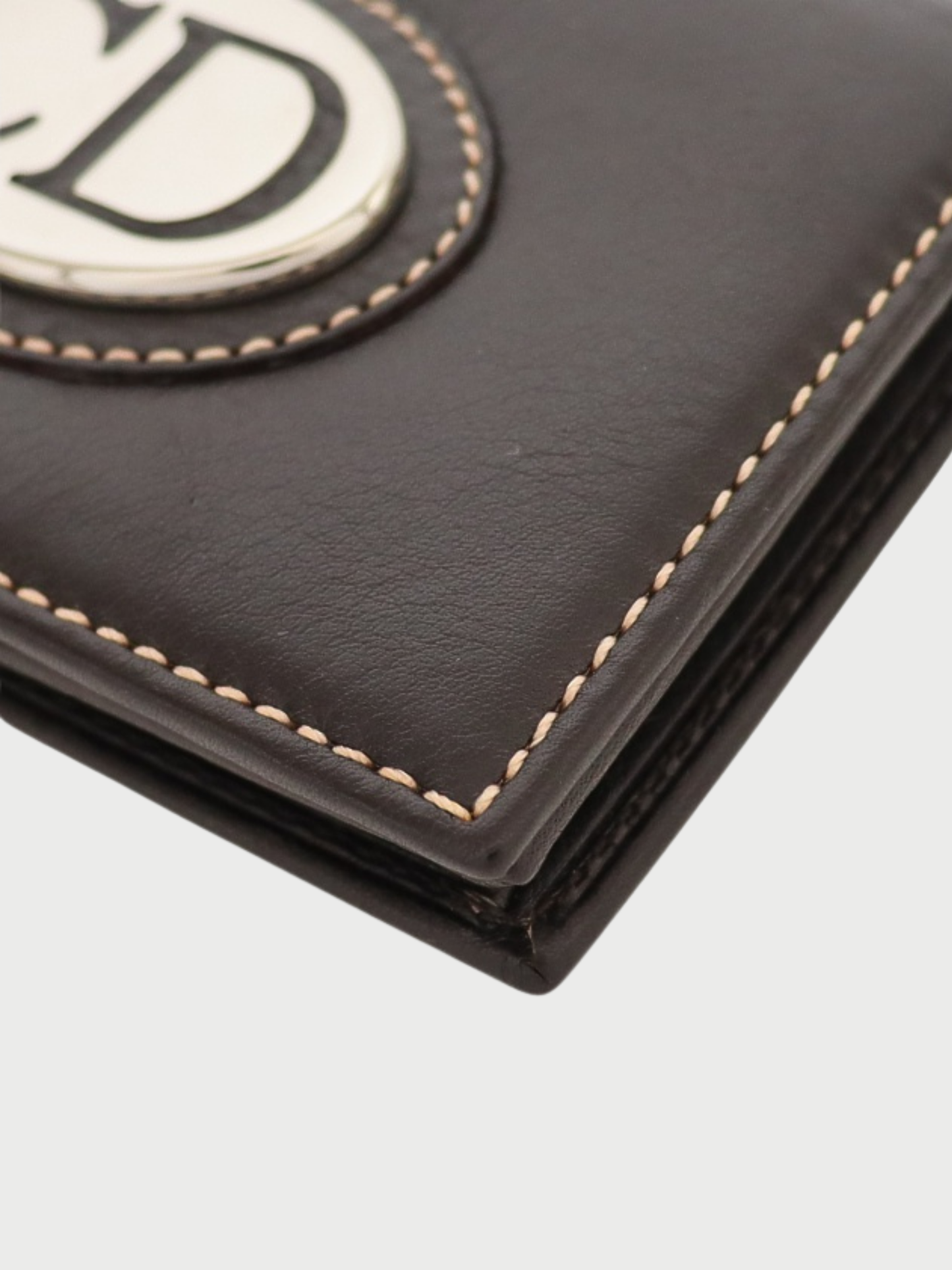 Christian Dior 2000s Black Leather CD Card Case
