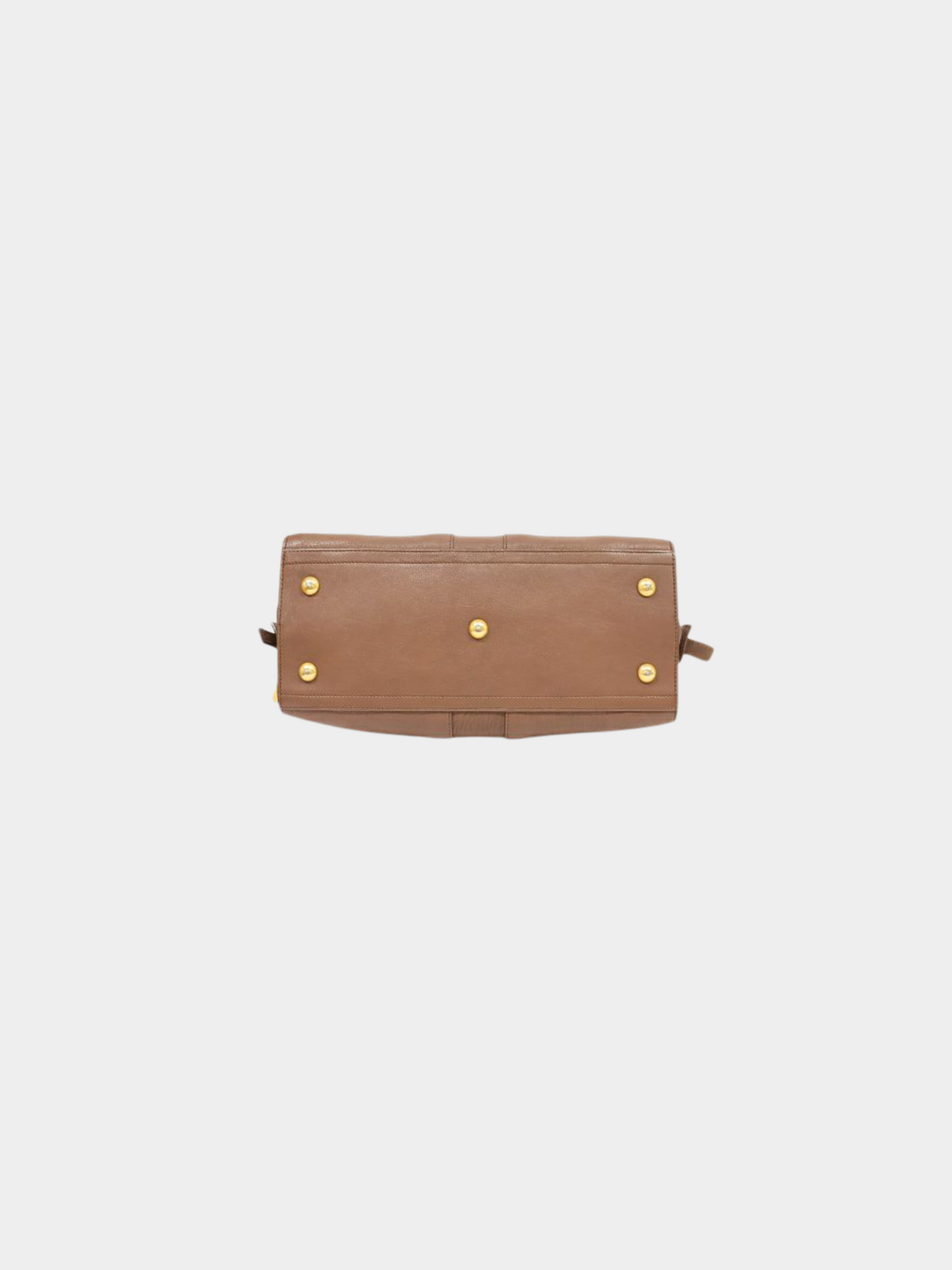 Yves Saint Laurent 2010s Brown Leather Y-Line Cabas Chic Bag